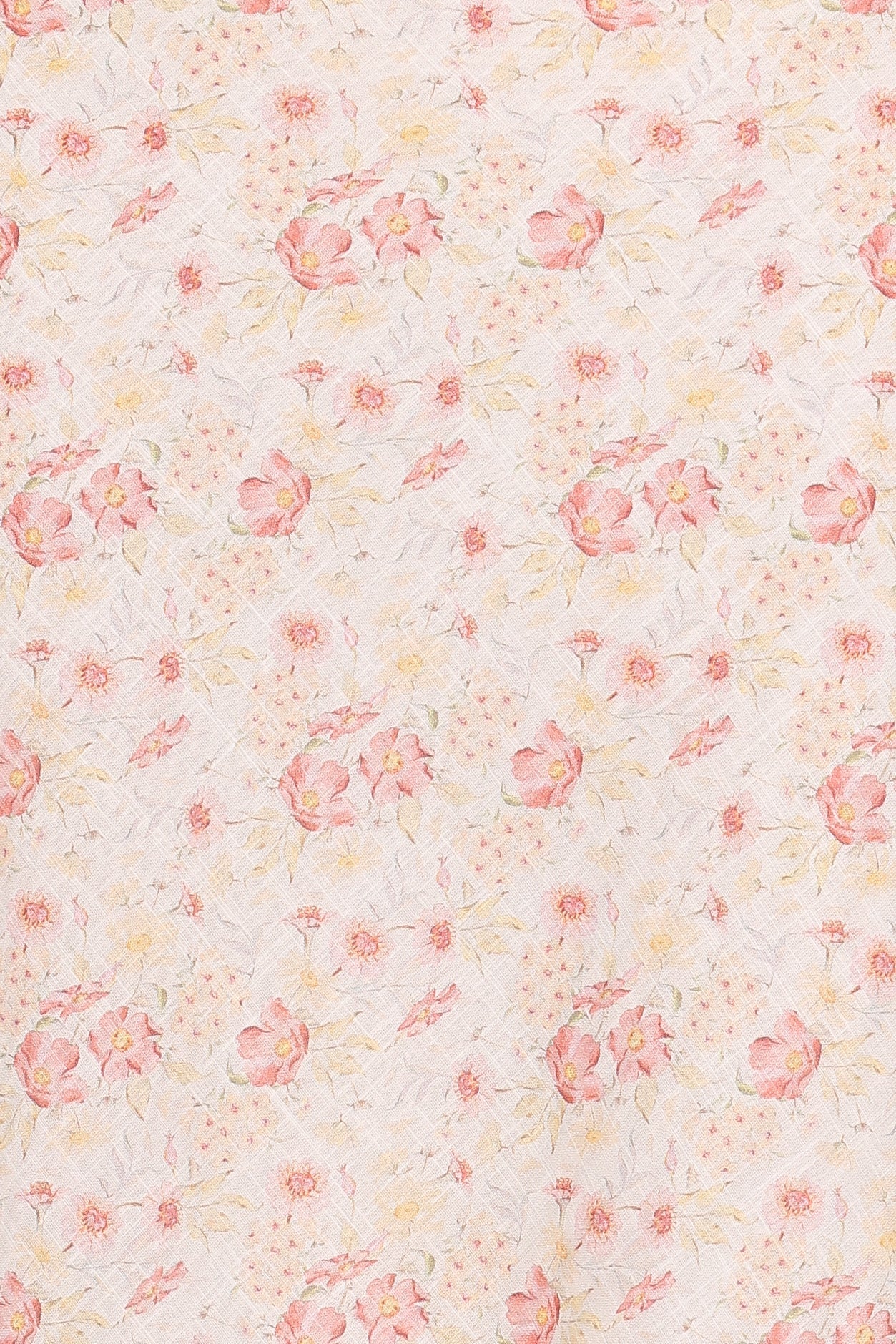 Kedra Tie Shoulder Top Peach Ditsy Floral