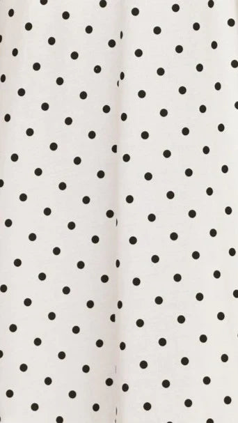 Fiana Top White Black Polka Dot