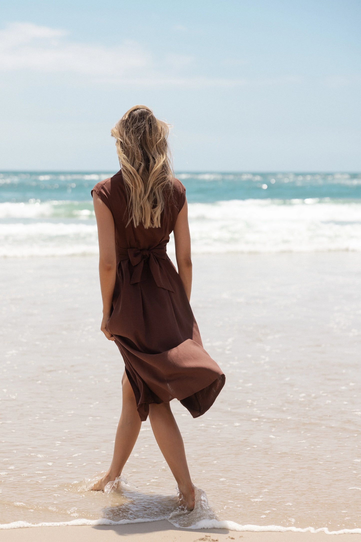 Cami Midi Dress Chocolate Brown