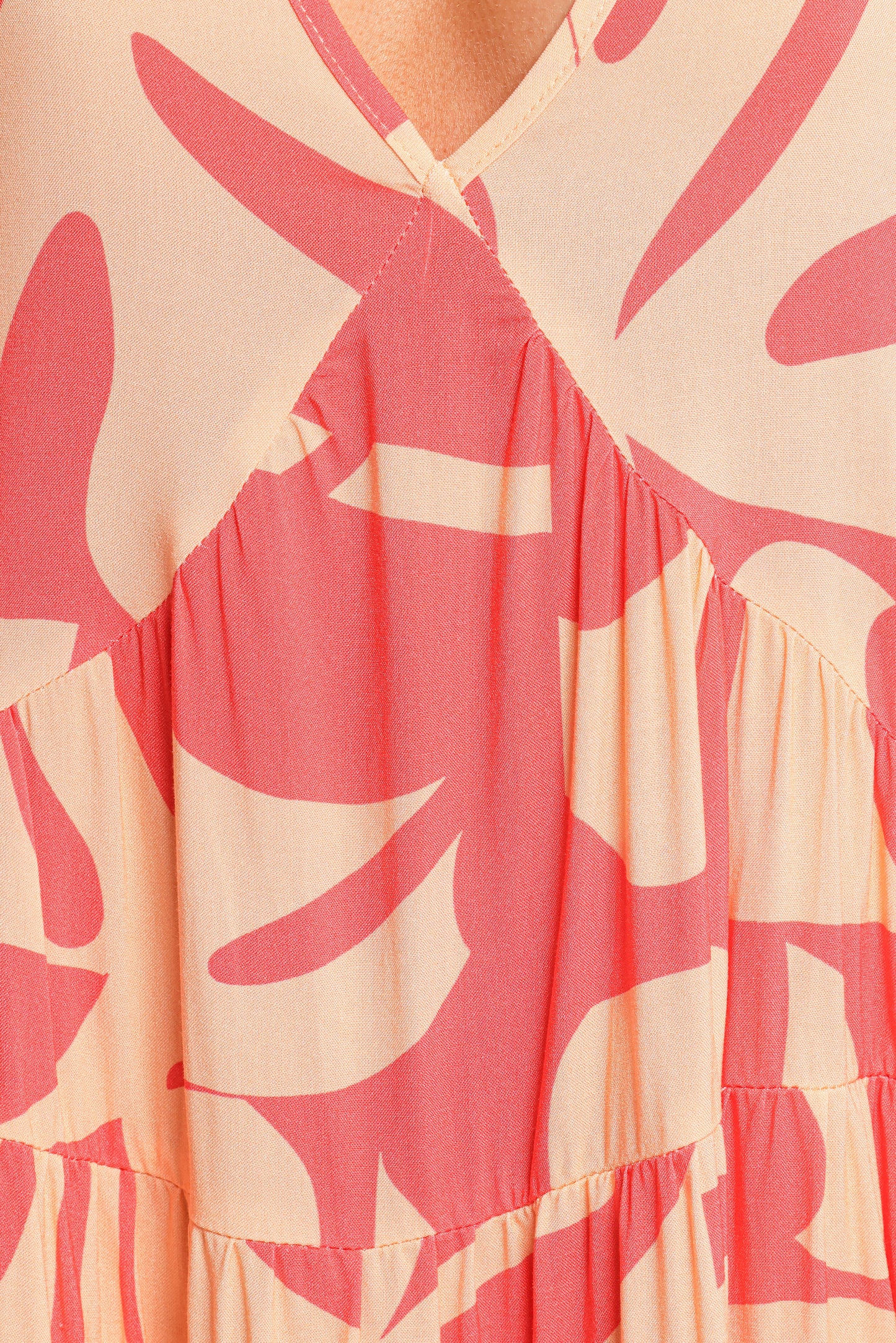 Corinna Mini Dress Coral Print