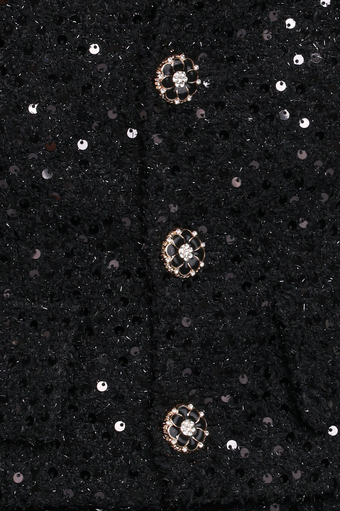 Valentina Cropped Blazer Black Sequin