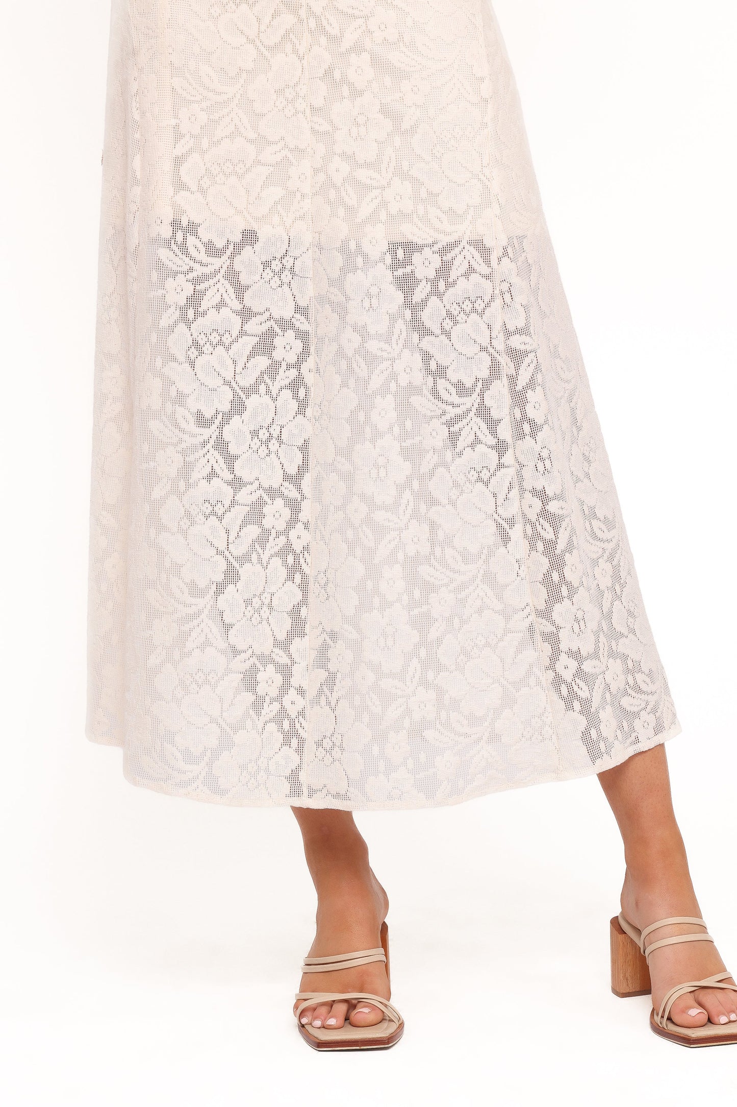 Danni Lace Midi Dress Ecru
