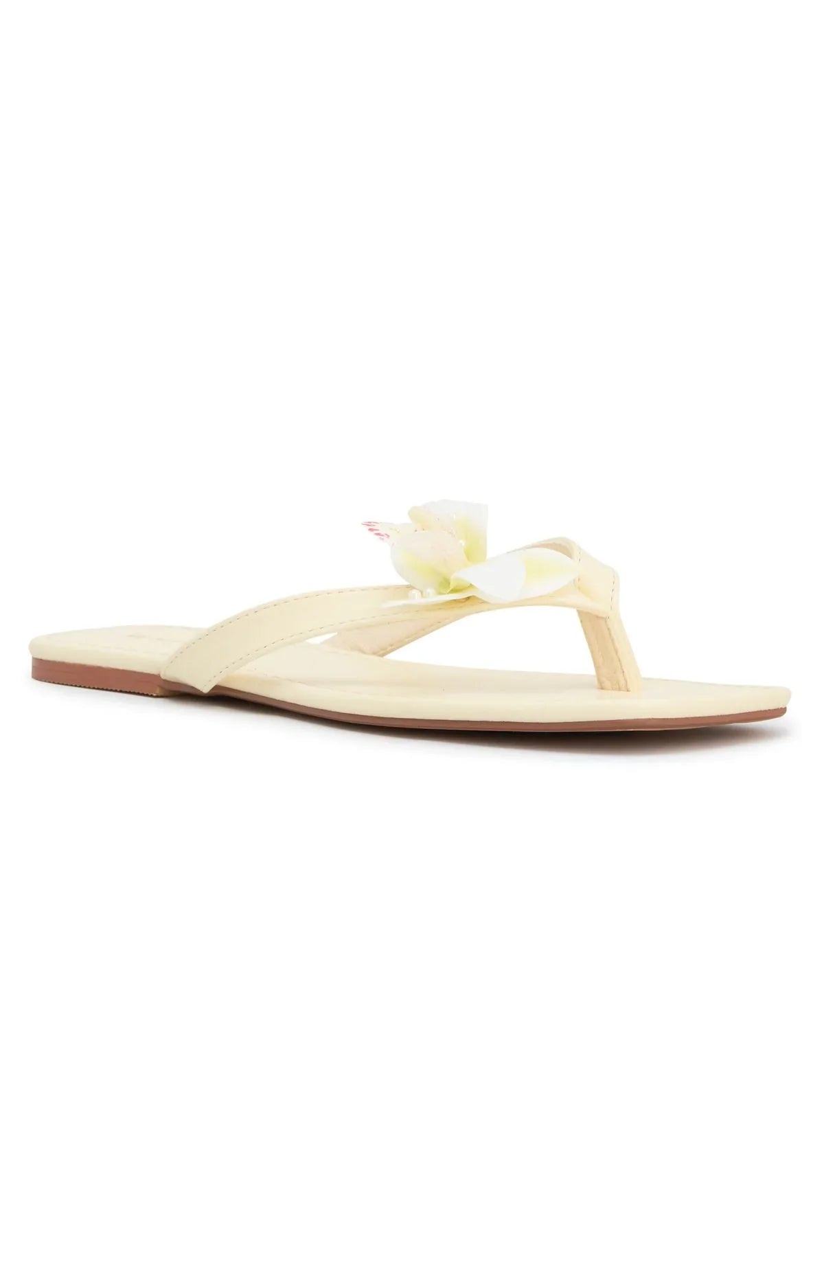 Lathan Orchid Thong Sandals Lemon