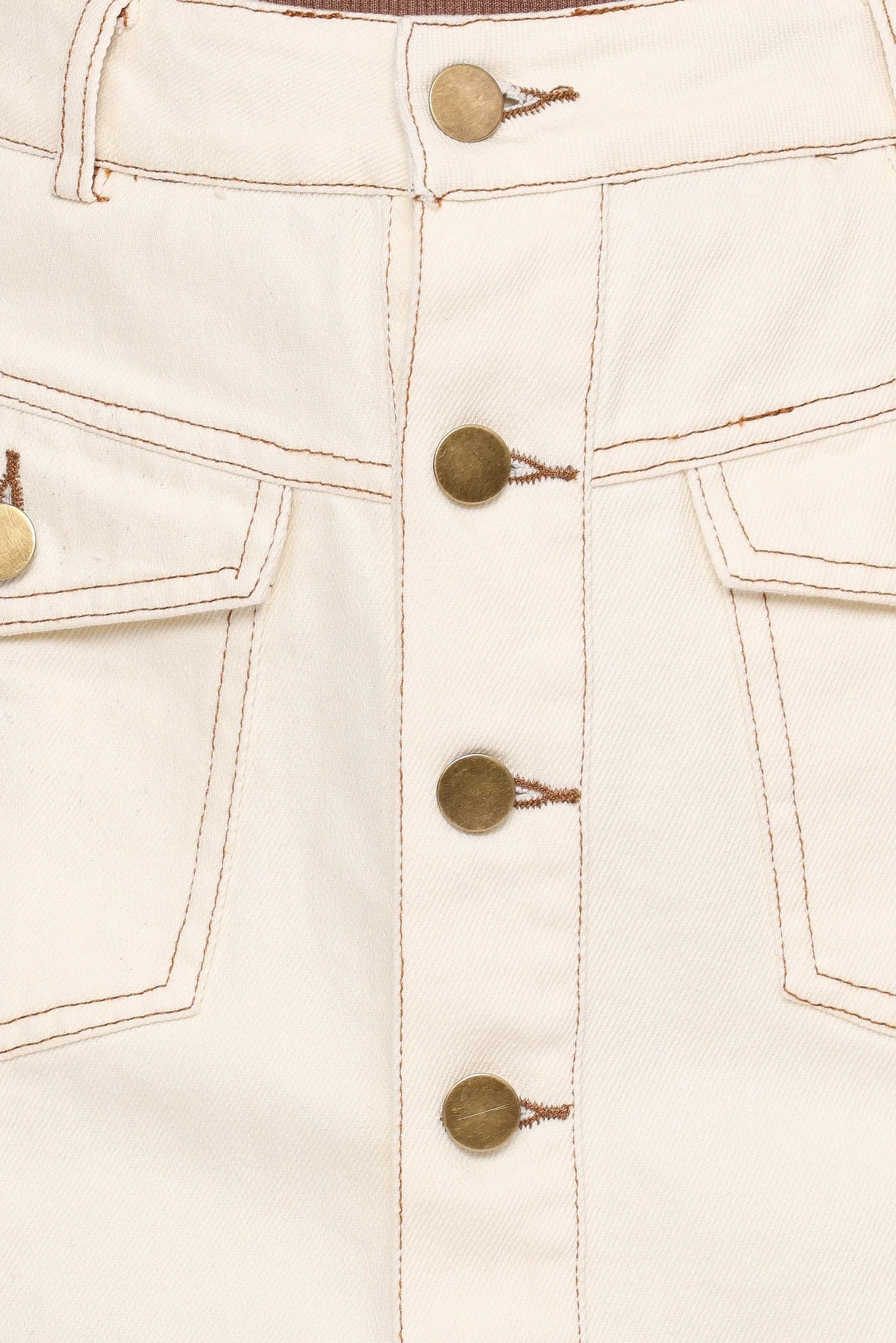 Presley Denim Skort Bone