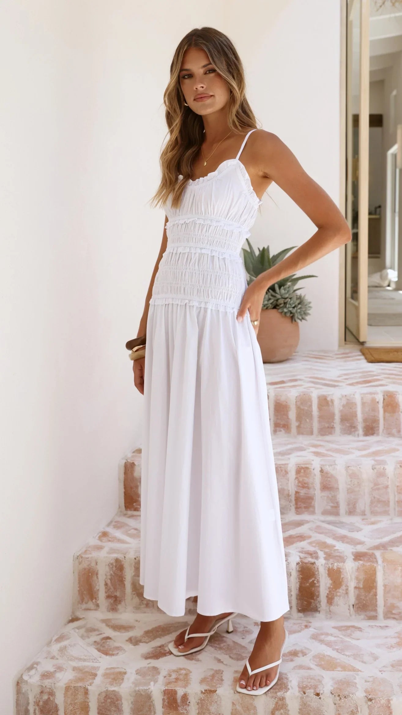 Vida Maxi Dress White