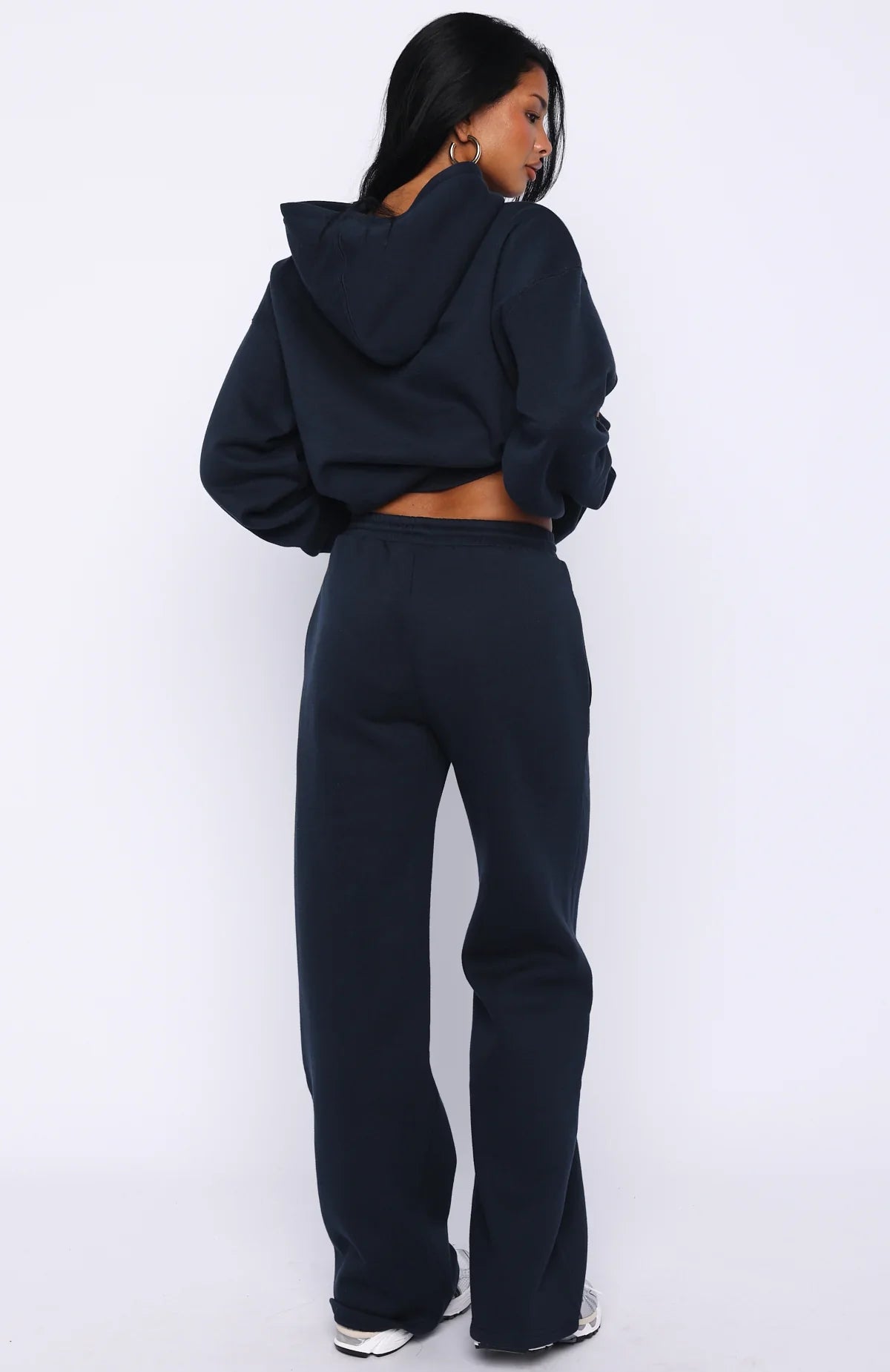 Starting Fresh Wide Leg Sweatpants Navy