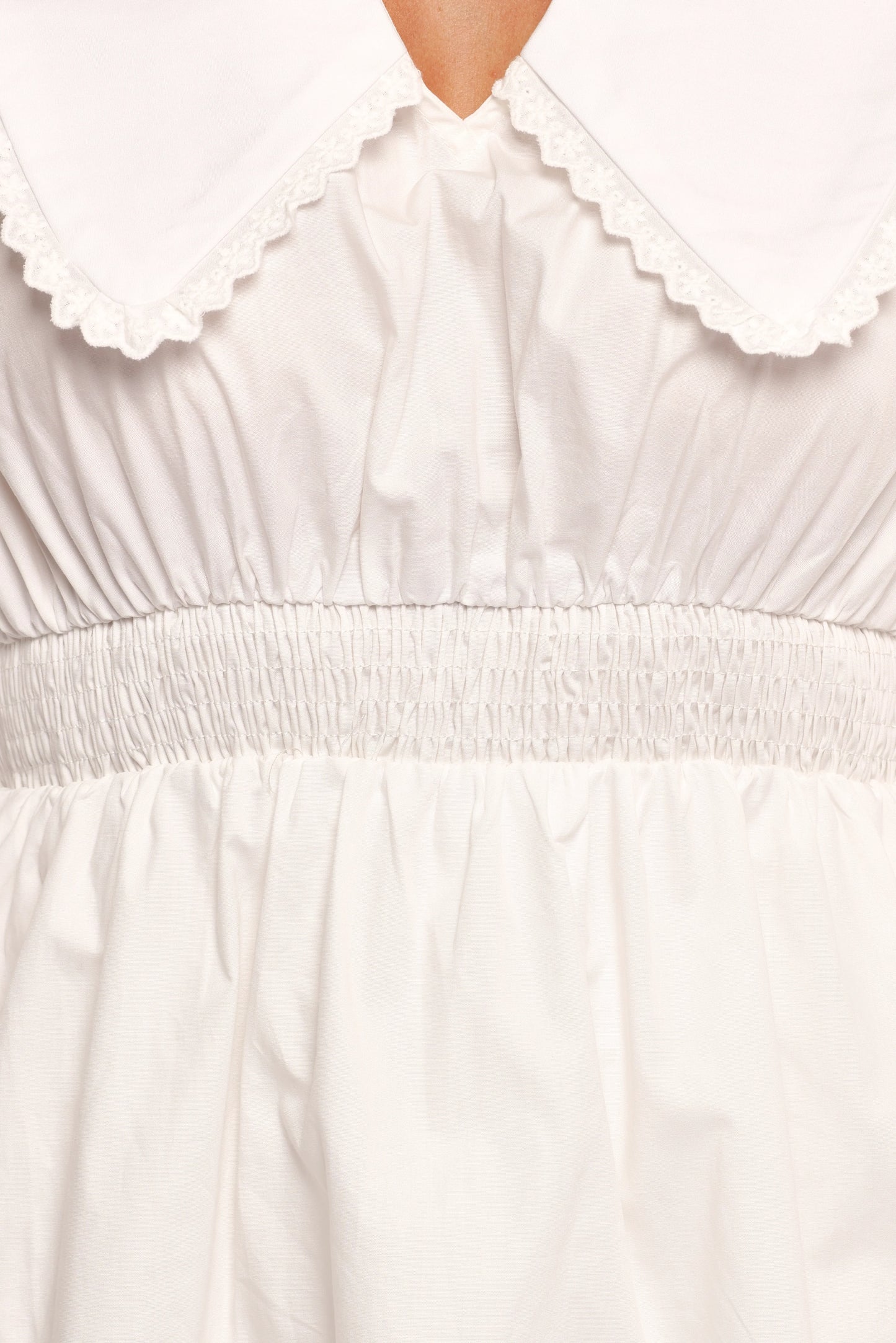 Nerida Long Sleeve Mini Dress White