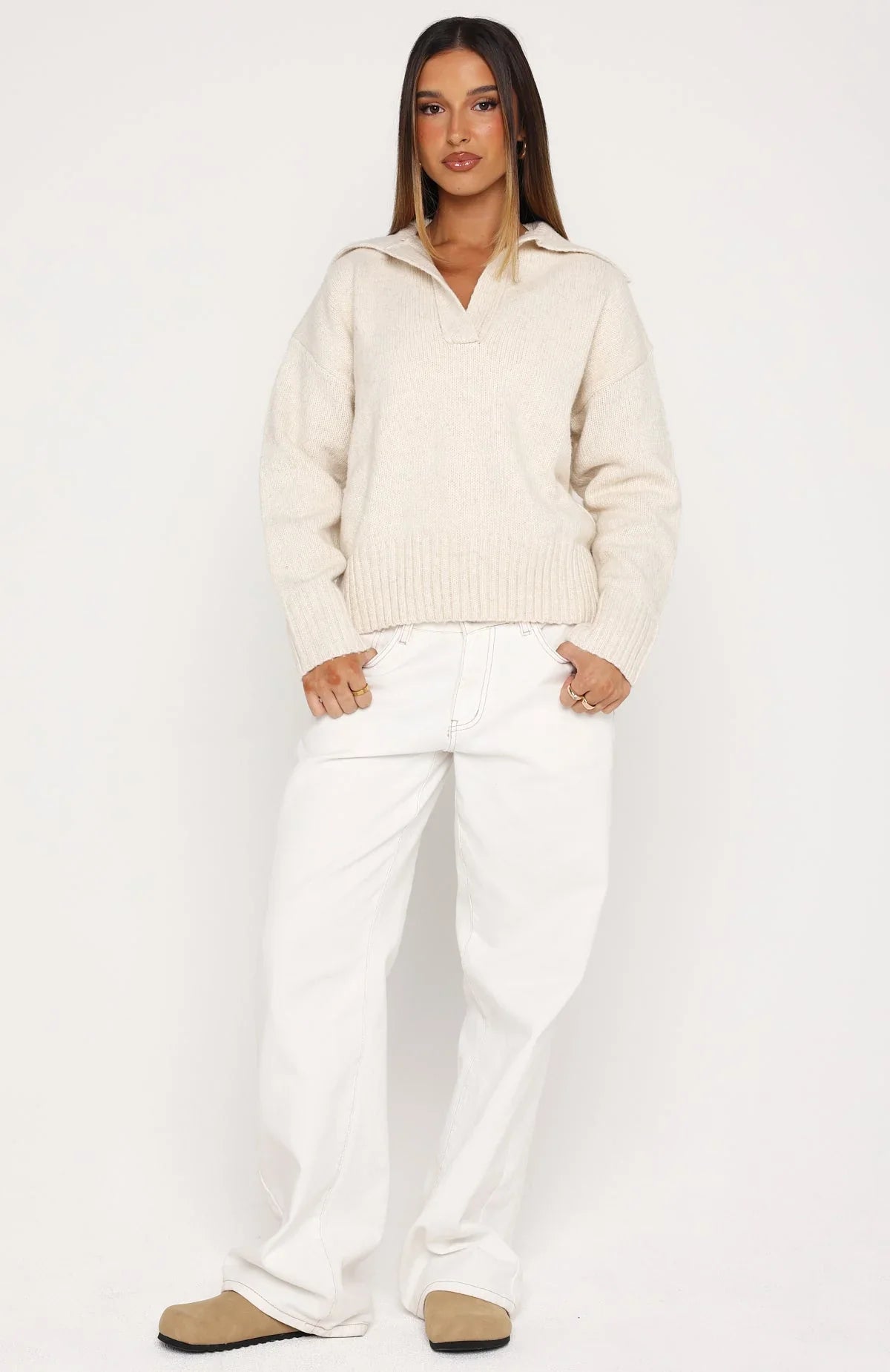 Chrissy Knit Sweater Oat Marle