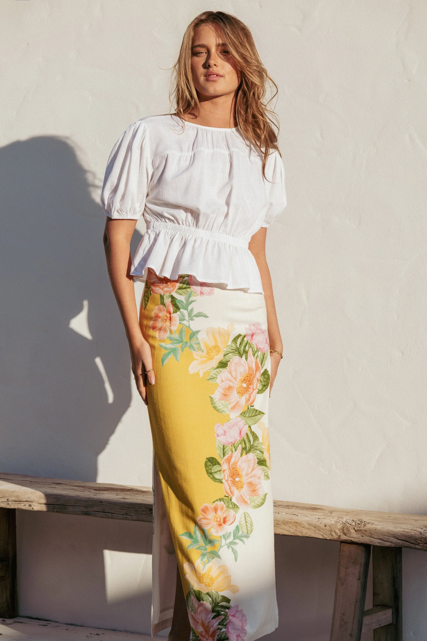 Peta Maxi Skirt Yellow Poppy