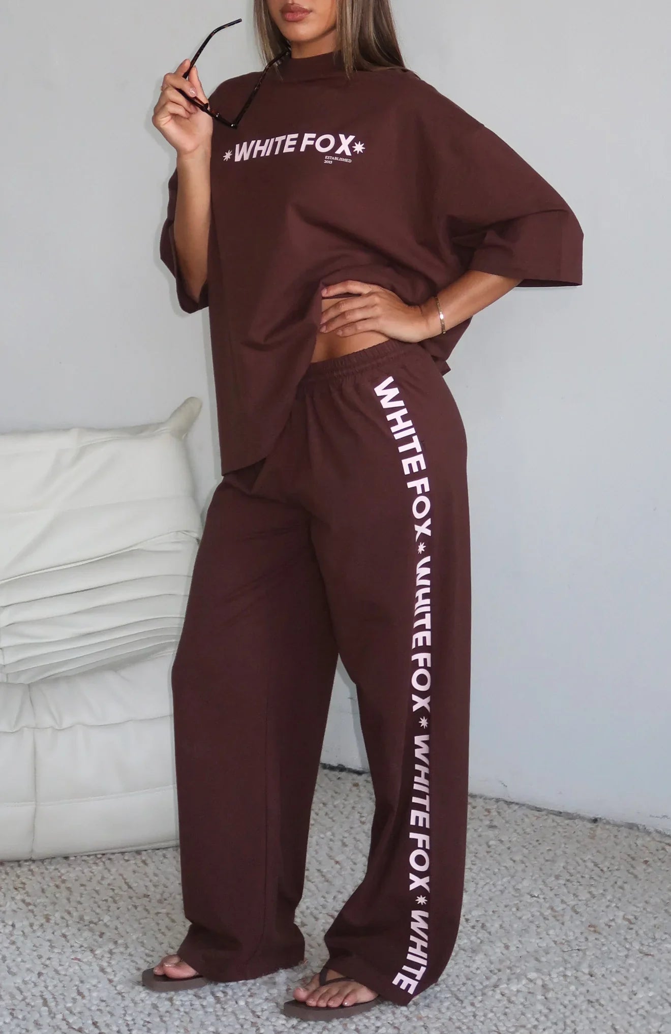 Tender Hearts Track Pants Chocolate