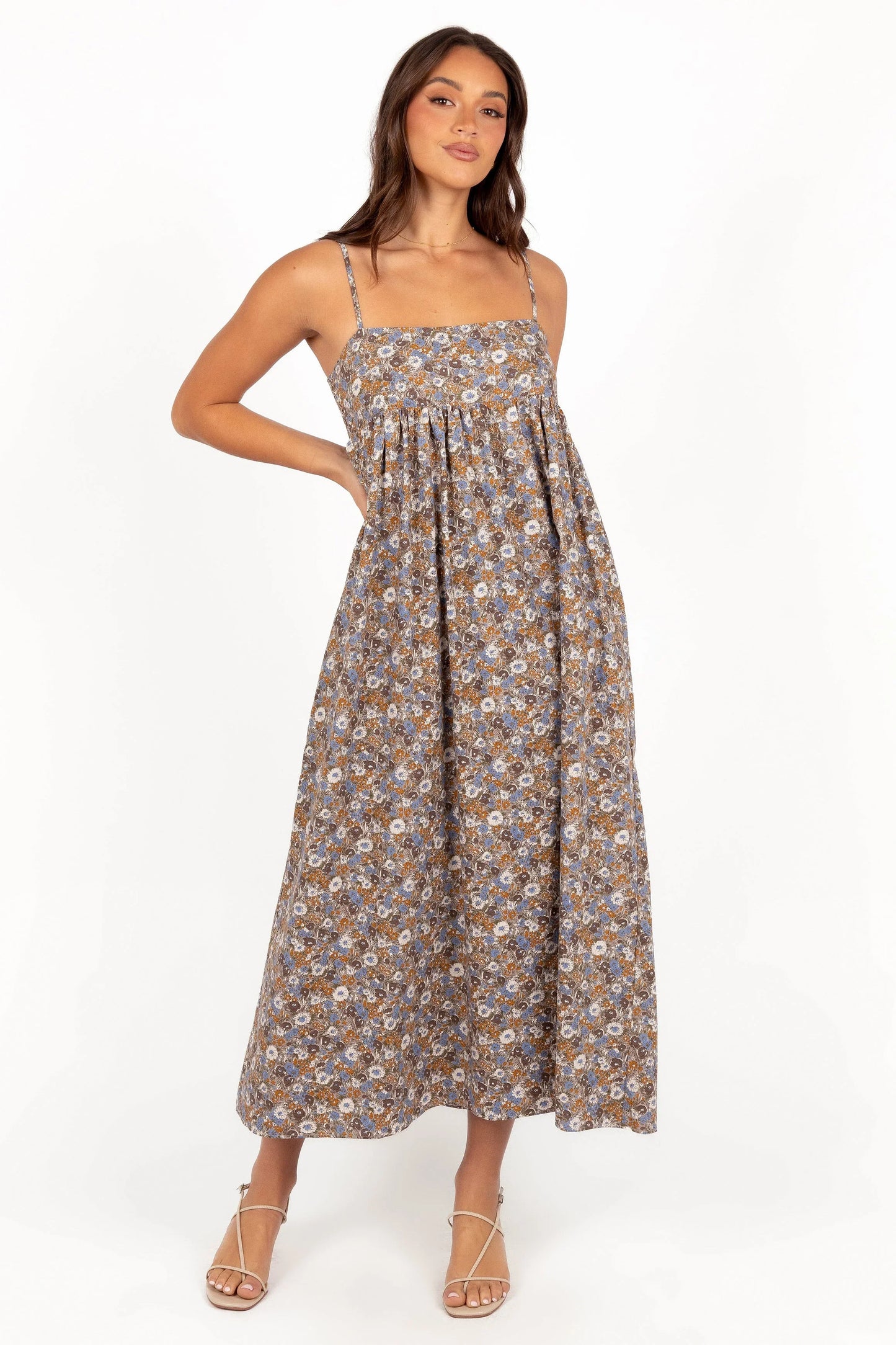 Andy Maxi Dress Olive Ditsy Floral