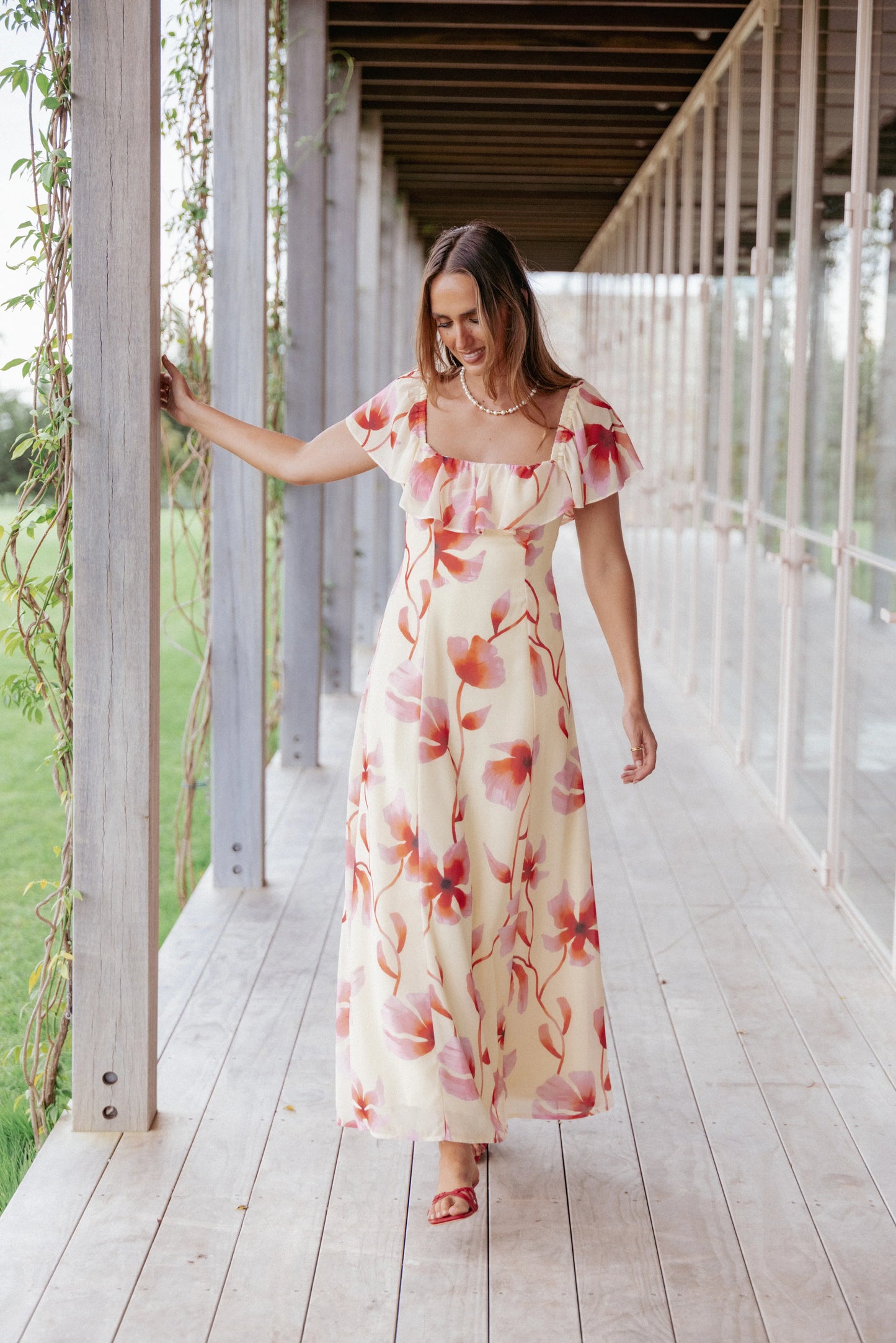 Kamie Maxi Dress Pink Floral
