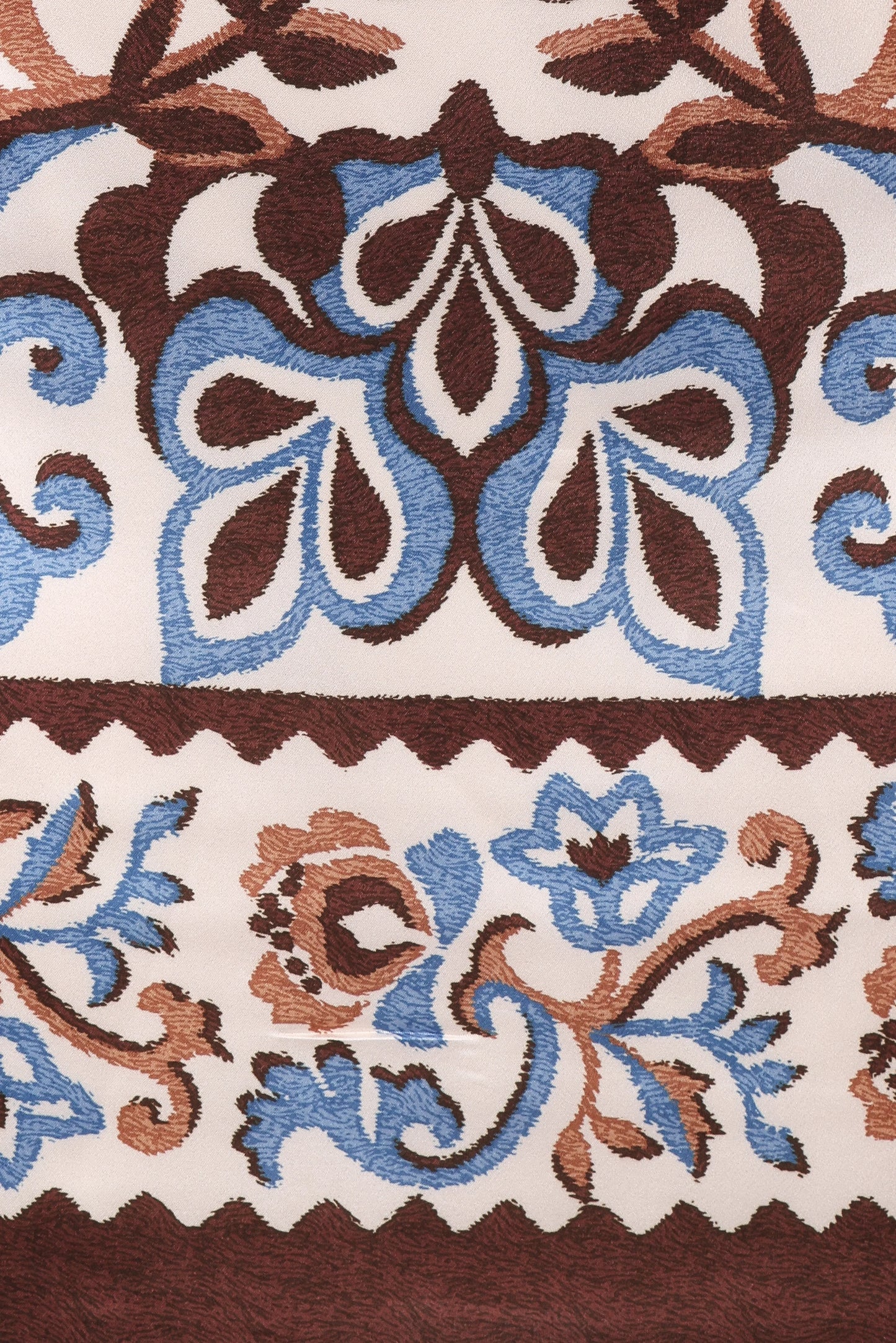 Megan Mini Dress Ivory Brown Blue