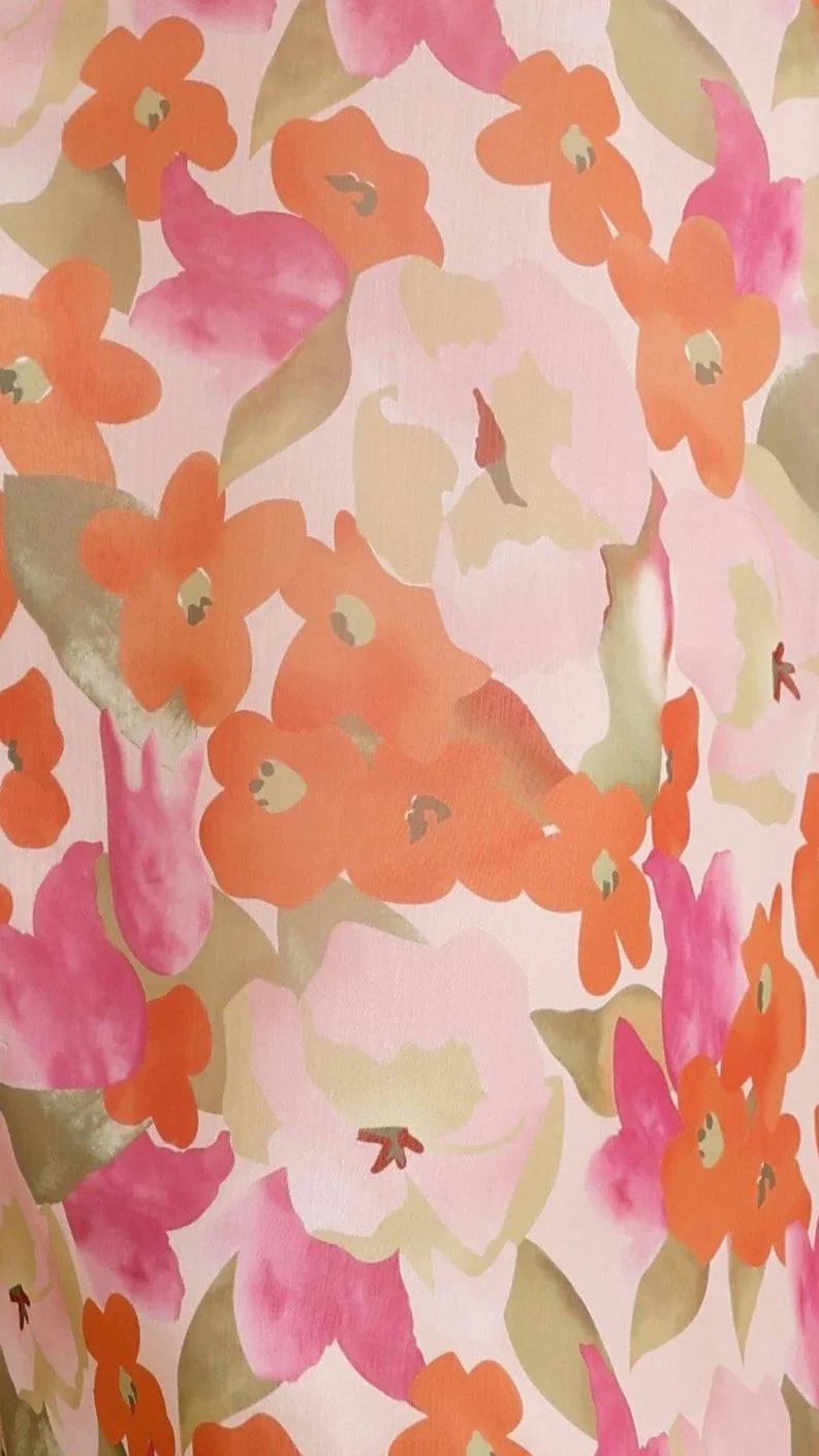 Calais Maxi Dress Orange Floral