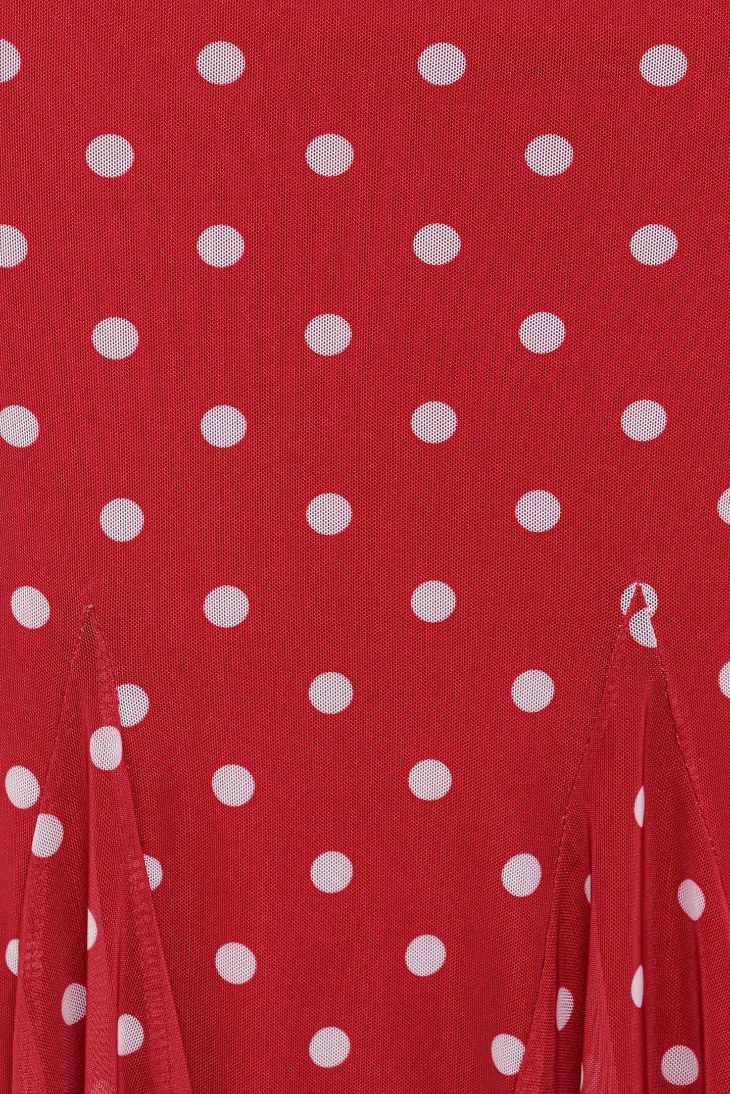 Tullia Mesh Midi Skirt Red Polka Dot