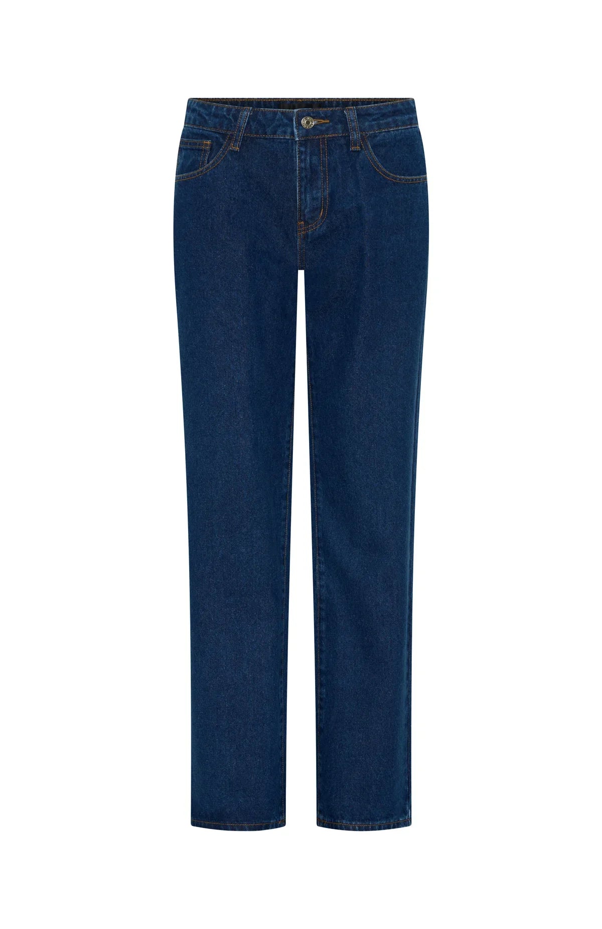 Zara Low Rise Straight Leg Jeans Dark Blue