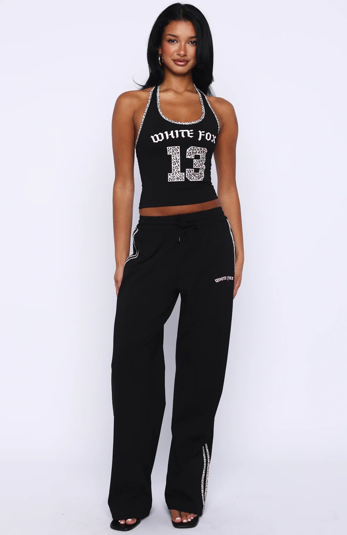 Boss Babe Vibes Halter Top Black