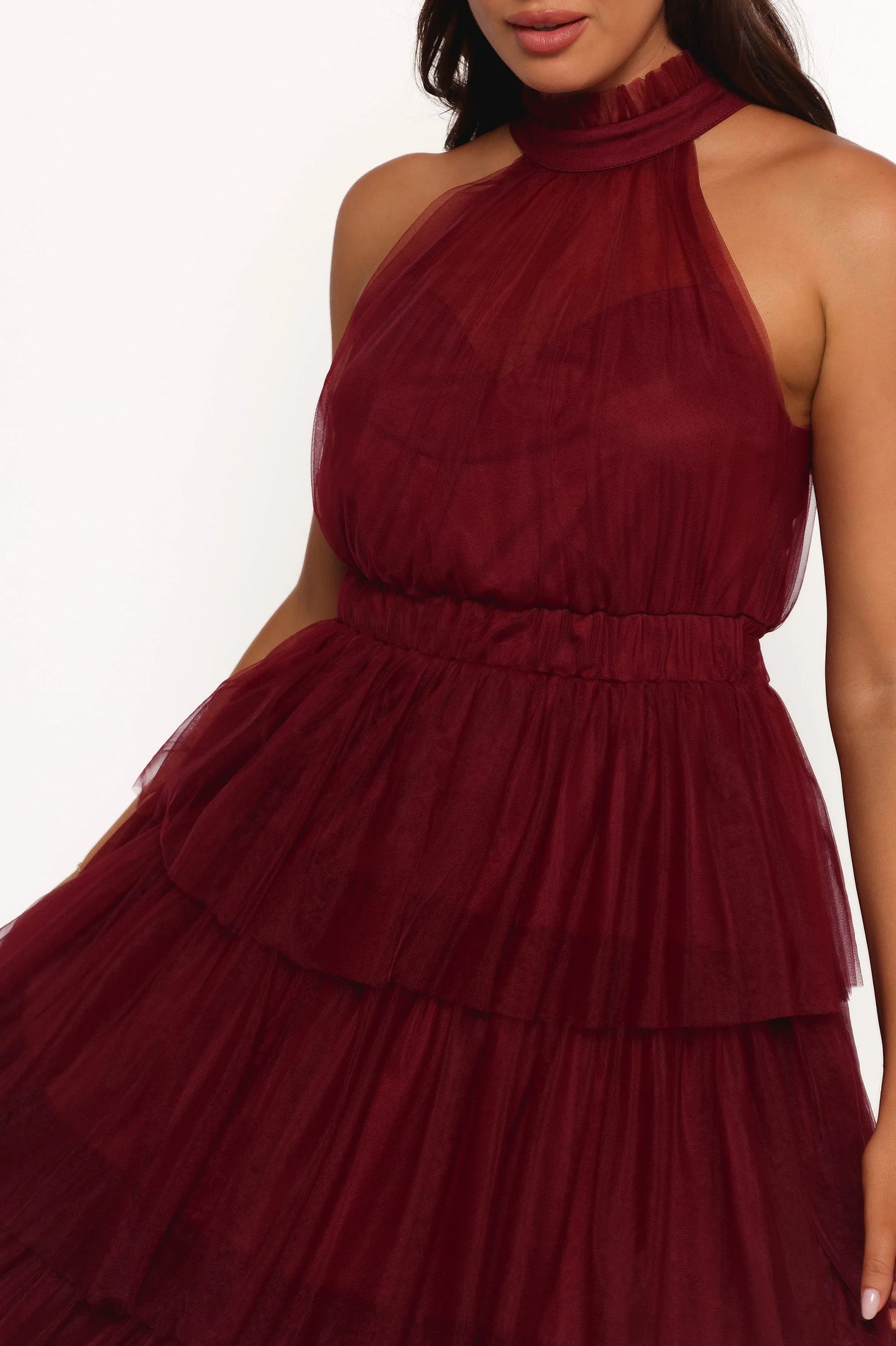 Frances Halterneck Maxi Dress Wine
