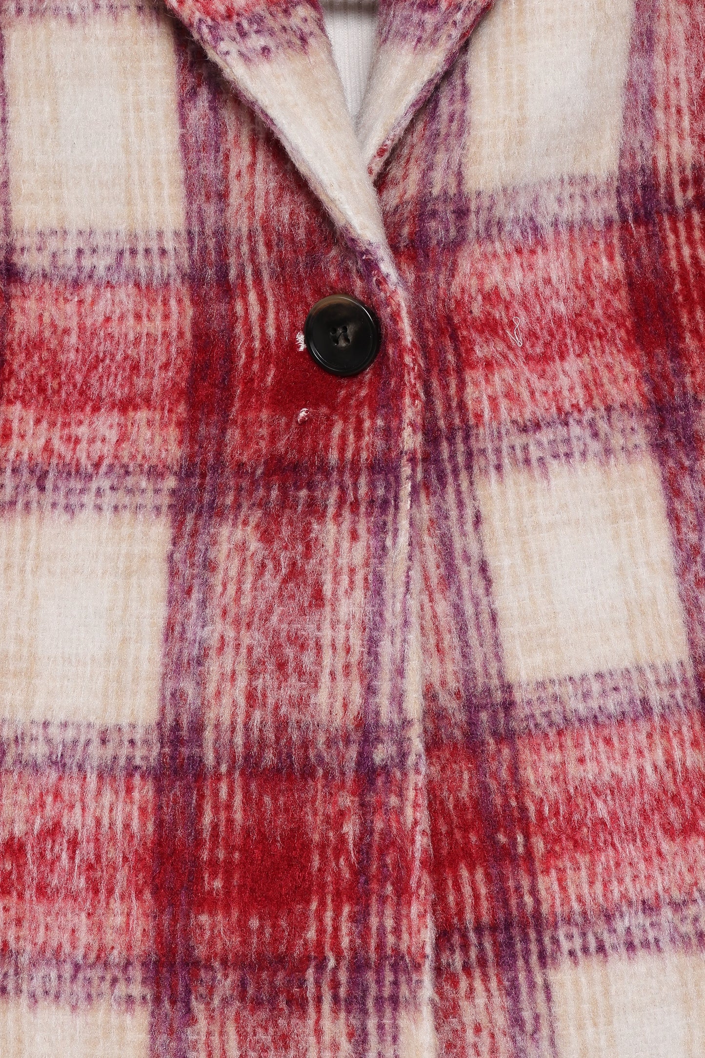 Travistine Long Plaid Coat Pink