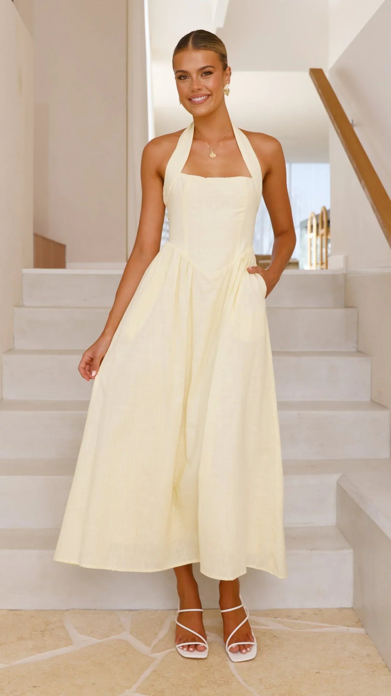 Caden Maxi Dress Lemon