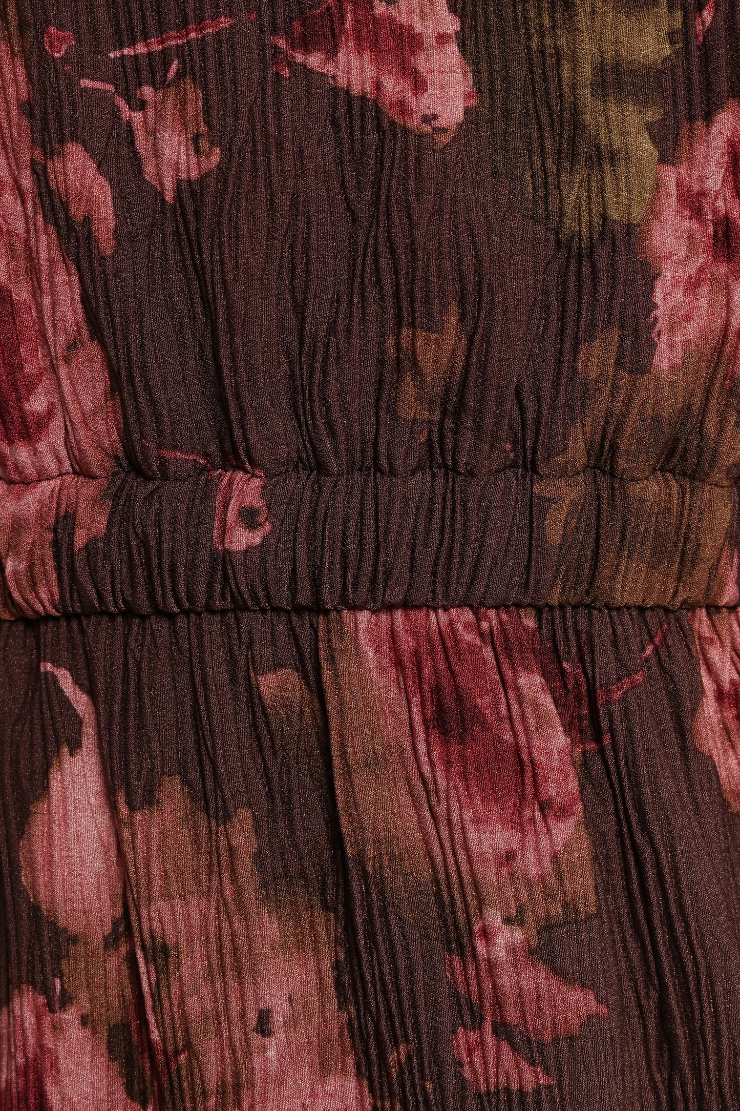 Pontee One Shoulder Pleated Midi Dress Chocolate Brown