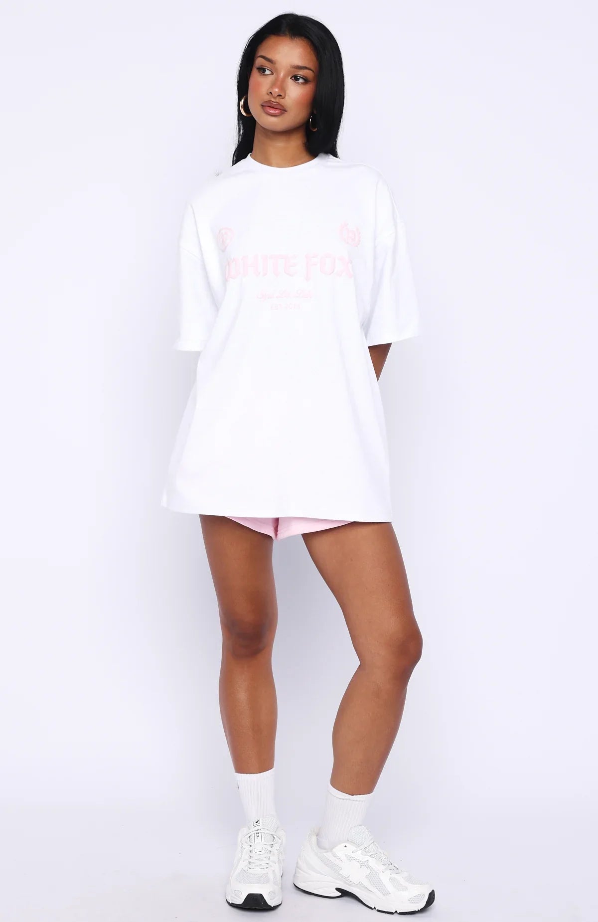 Vibe Too High Oversized Tee White