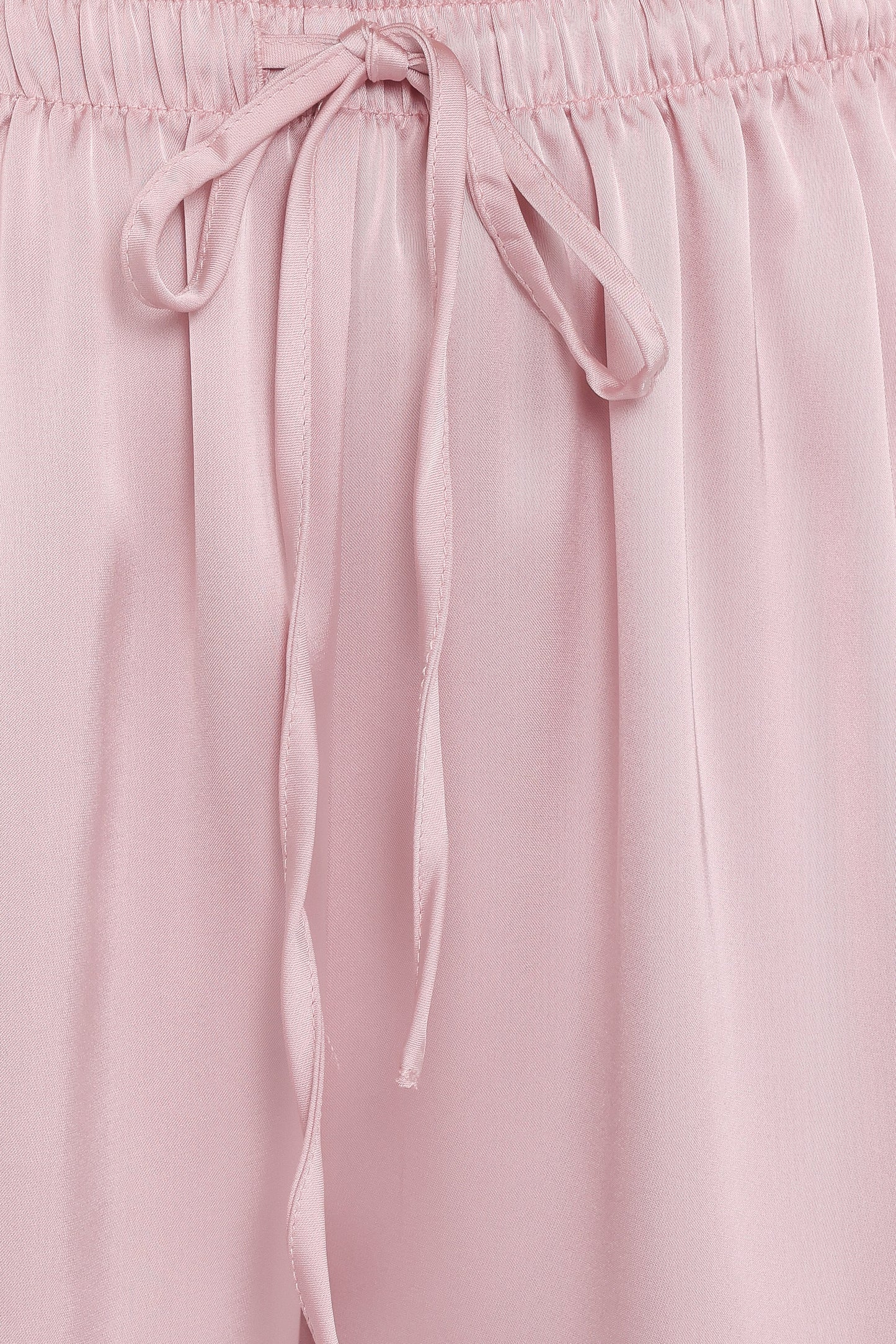 Viola Drawstring Wide Leg Pant Pale Pink