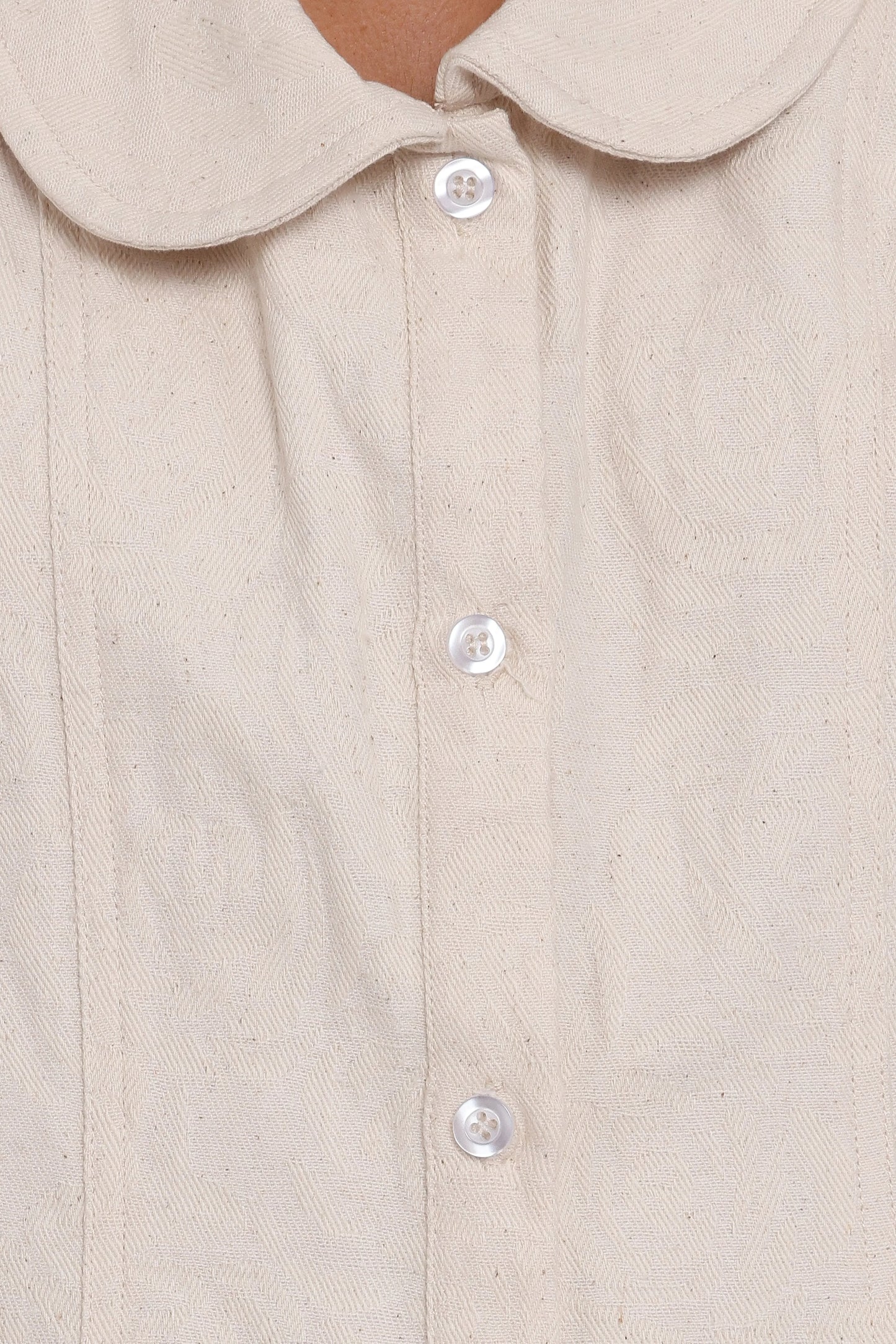 Lavina Collared Romper Cream