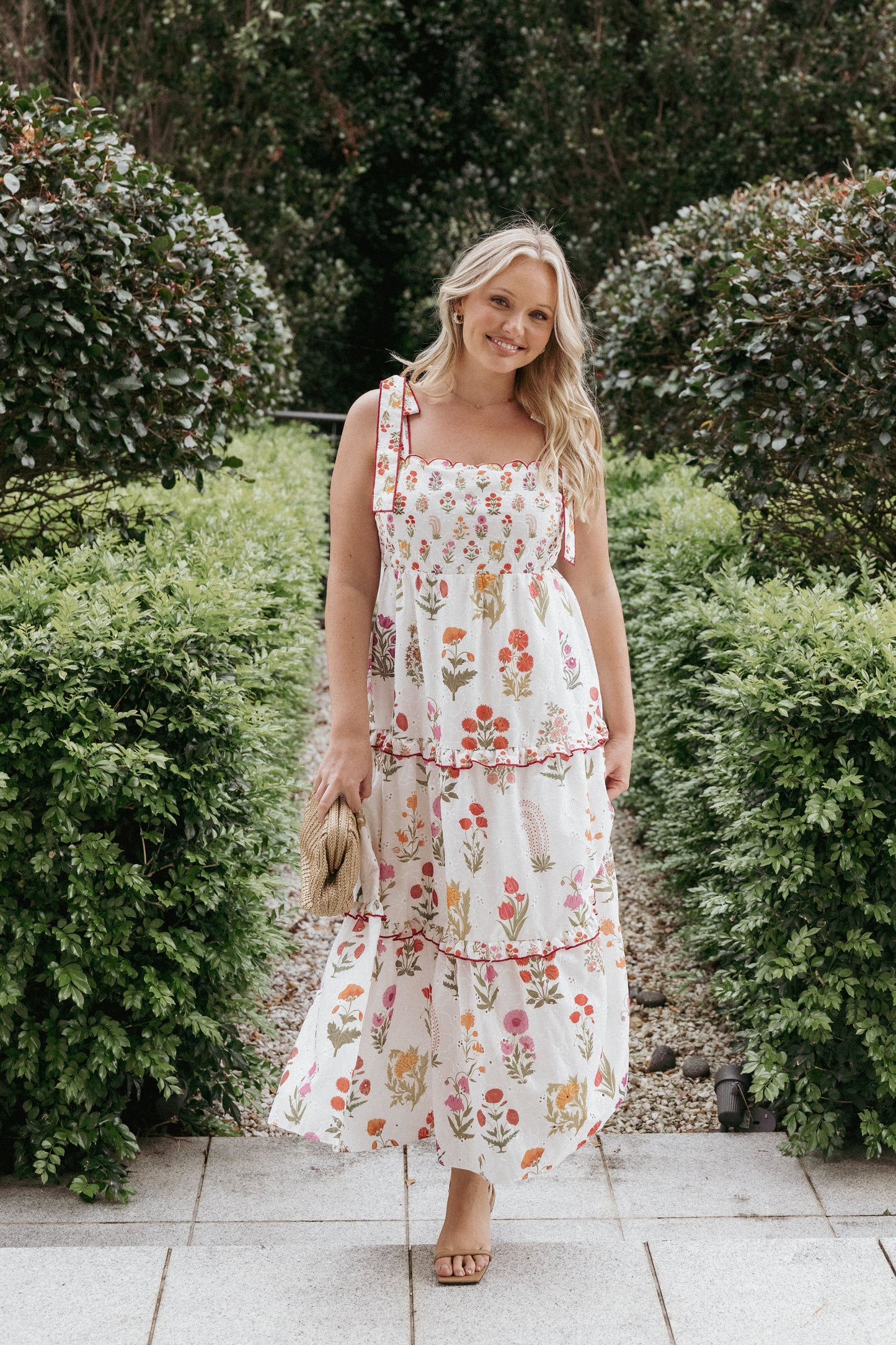 Aurelia Maxi Dress White Floral