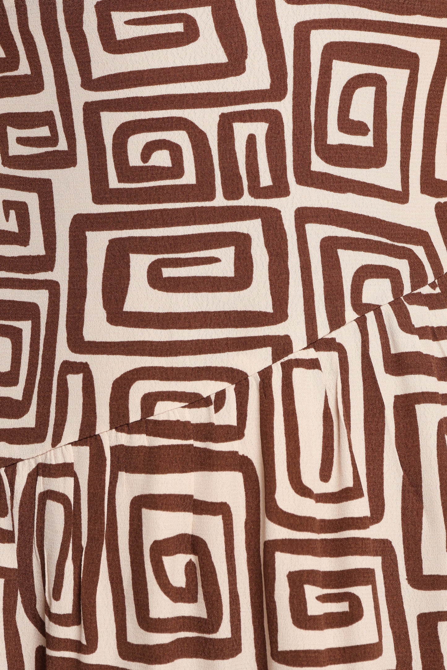 Sheridan Long Sleeve Mini Dress Chocolate Brown Print