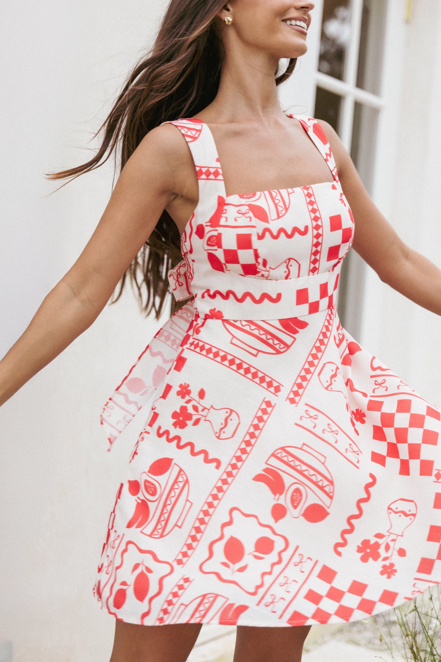 Sloan Mini Dress Red Print