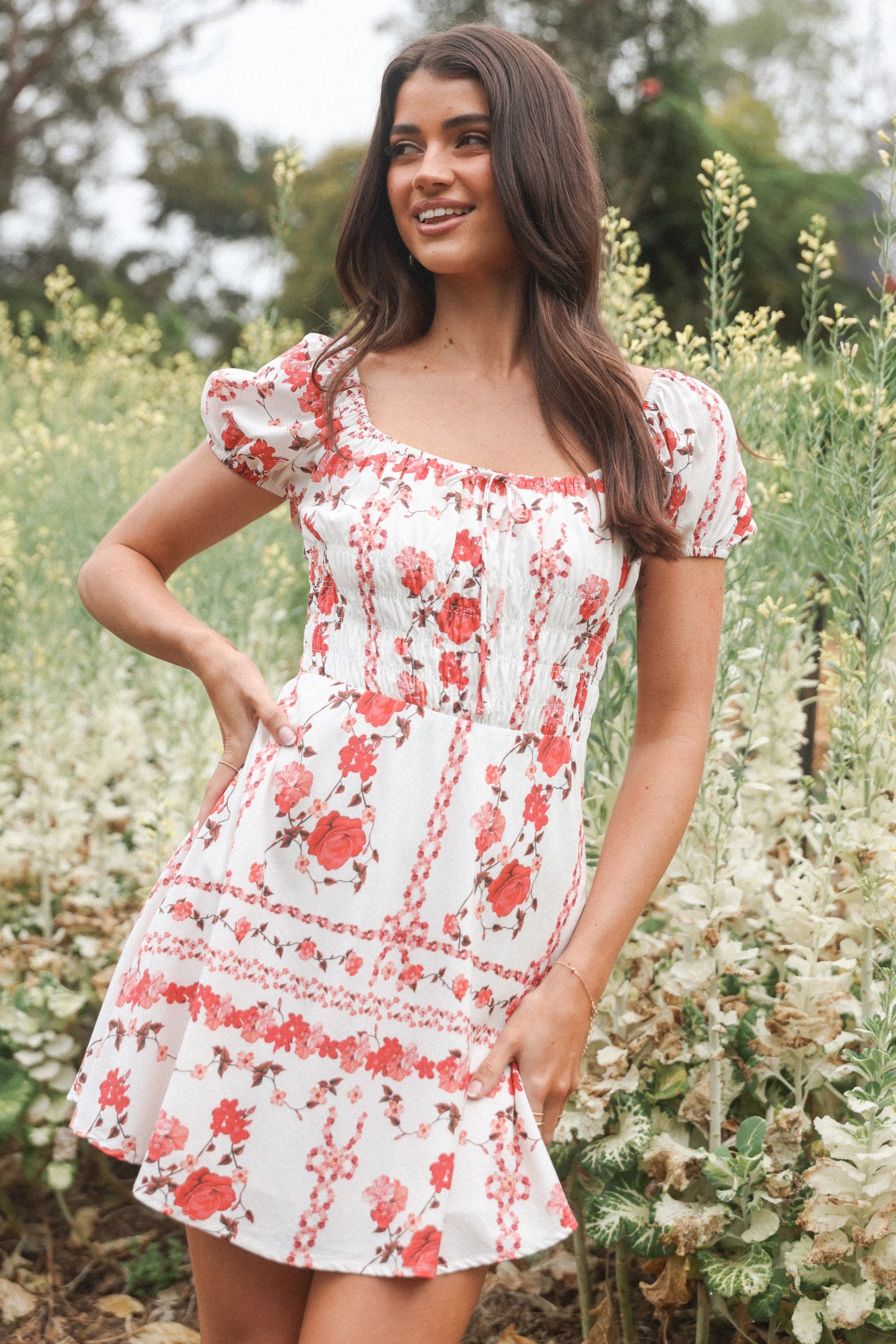 Jorja Mini Dress Red Rose