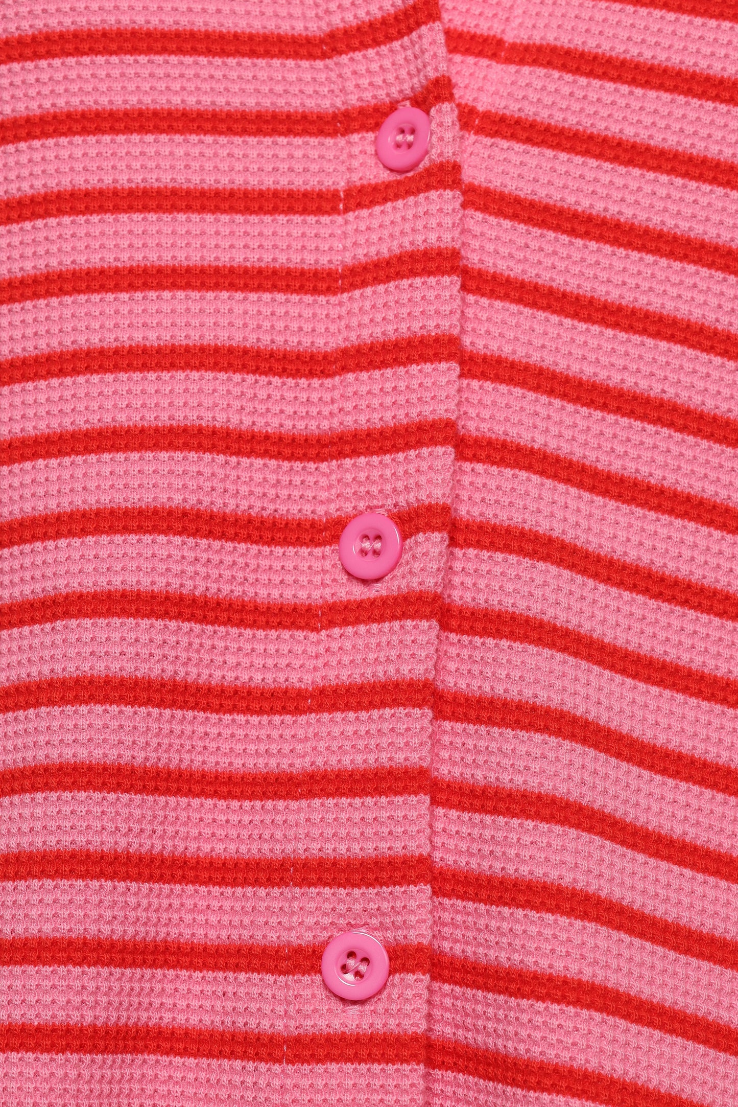 Alden Cotton Knit Set Pink Red Stripe