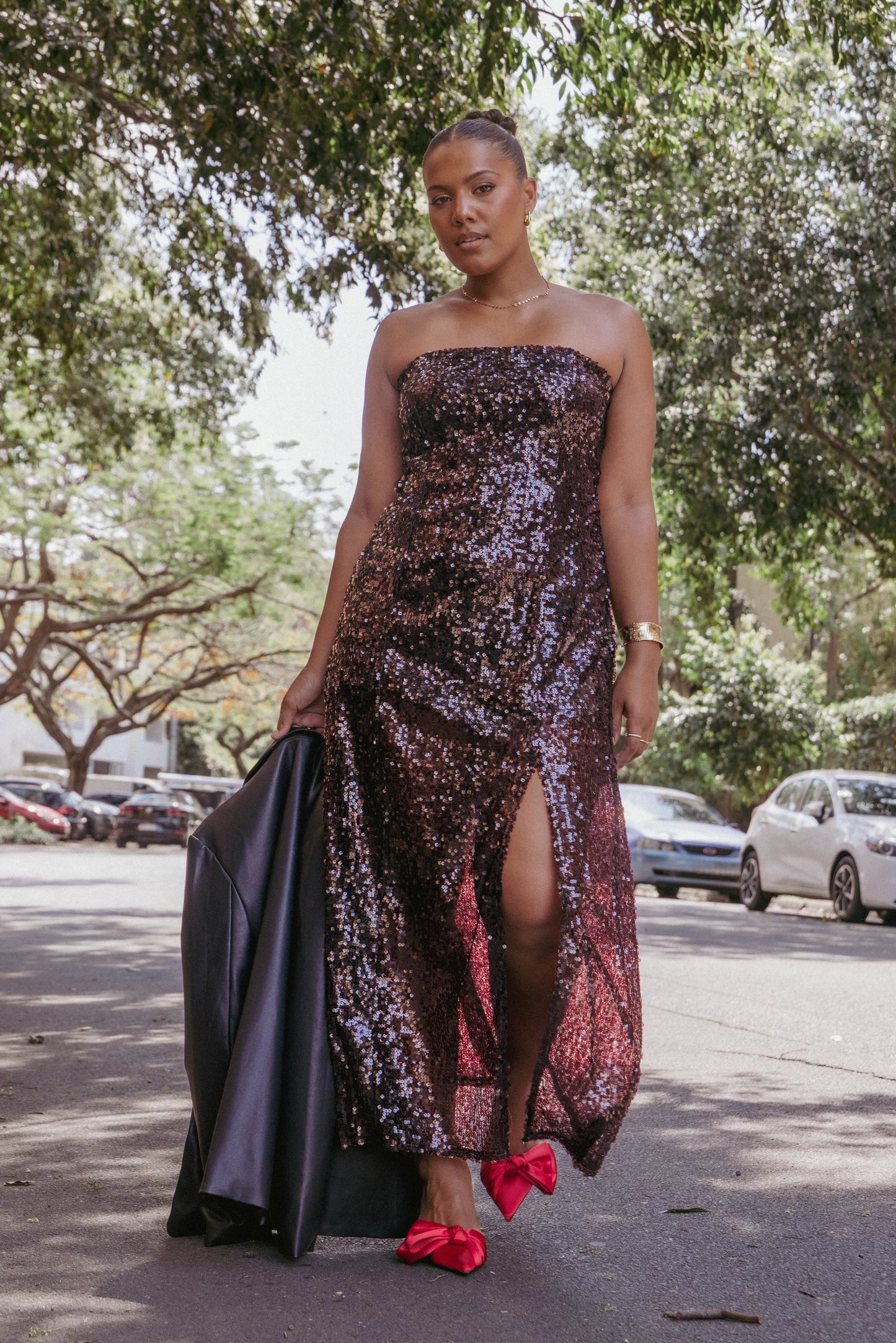 Liliane Maxi Dress Cherry Sequin