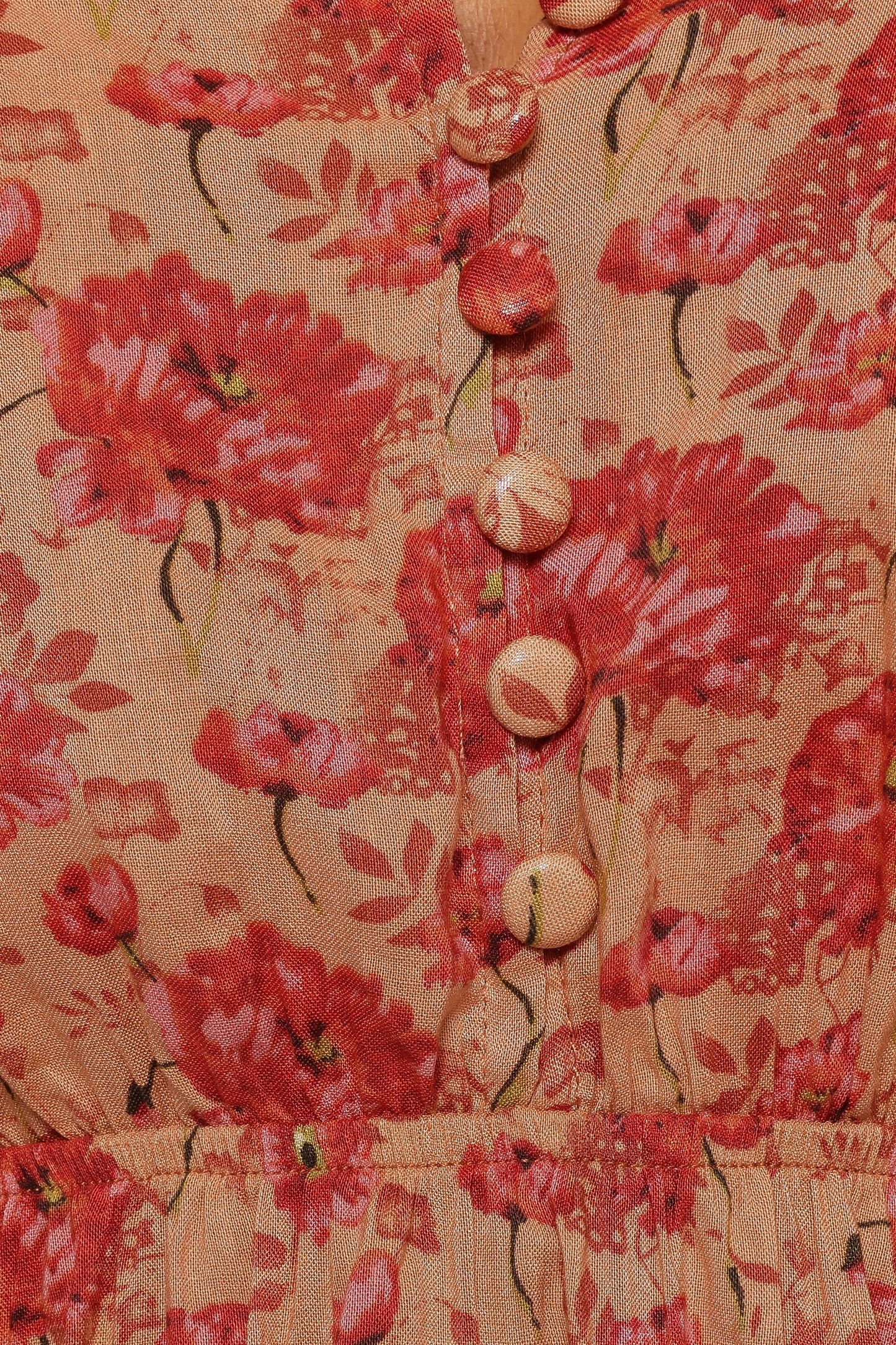 Marti Mini Dress Tan Floral