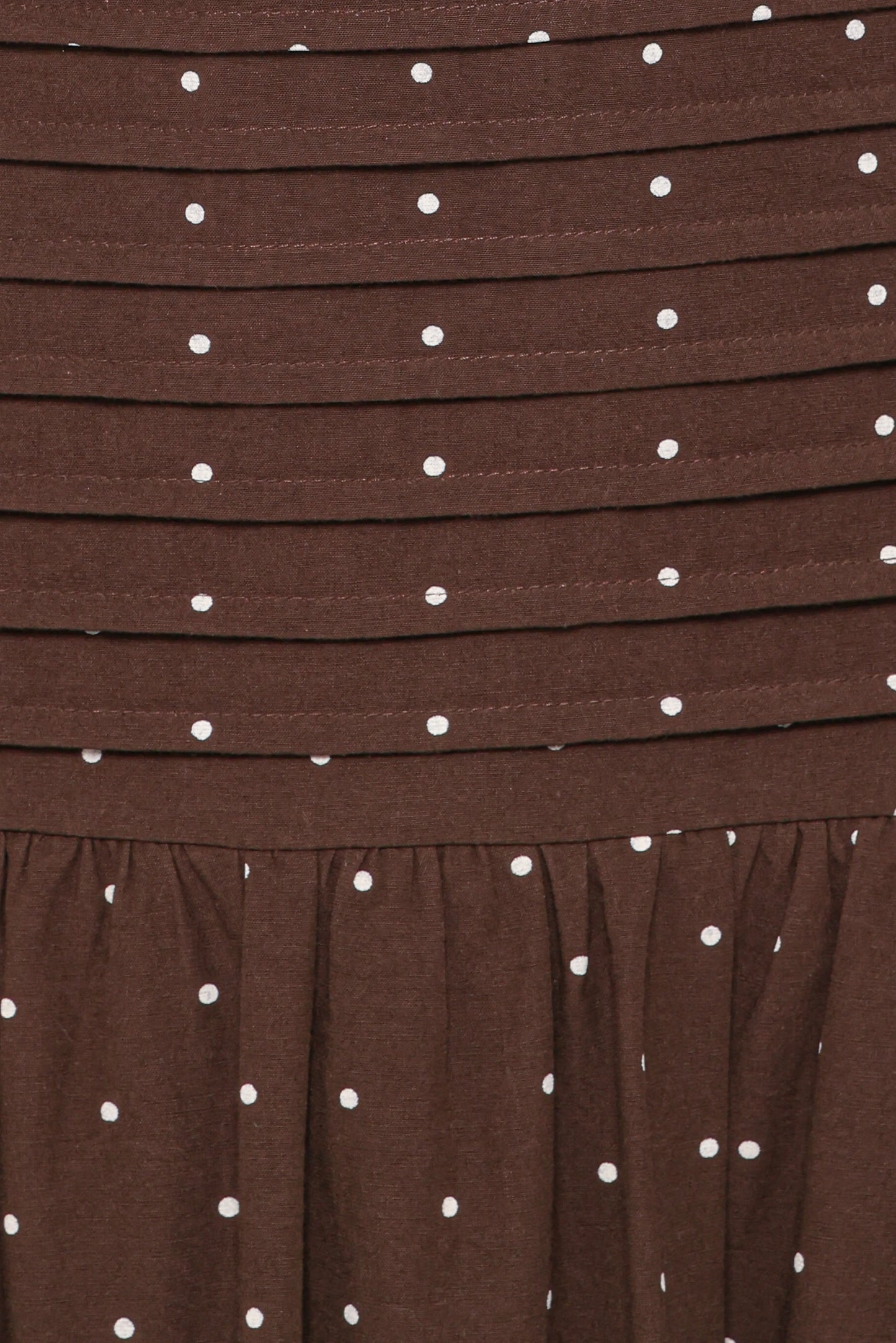 Mischa Maxi Dress Brown Polka Dot