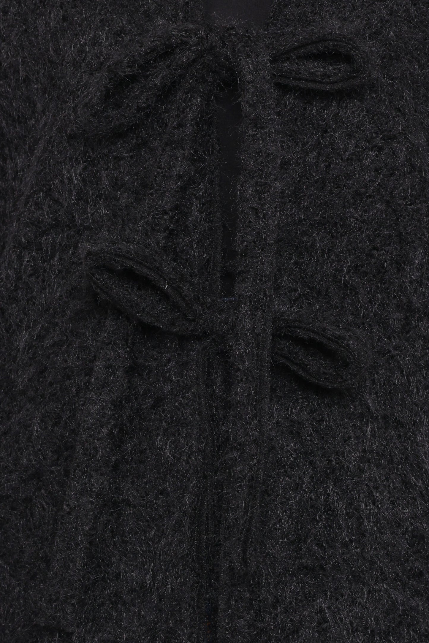 Kimmy Bow Oversized Cardigan Black