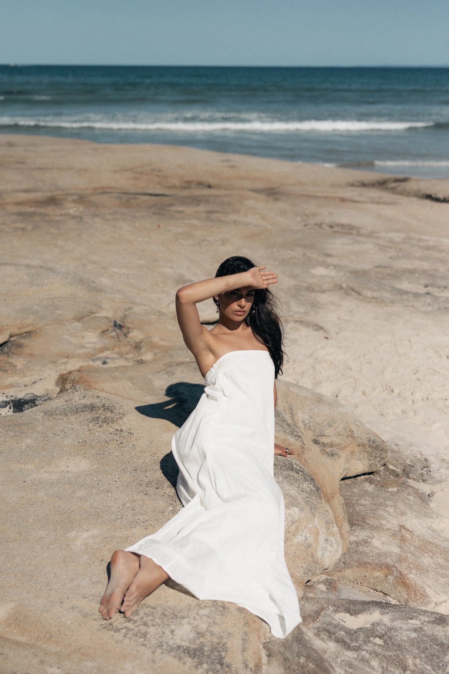 Soph Strapless Maxi Dress White