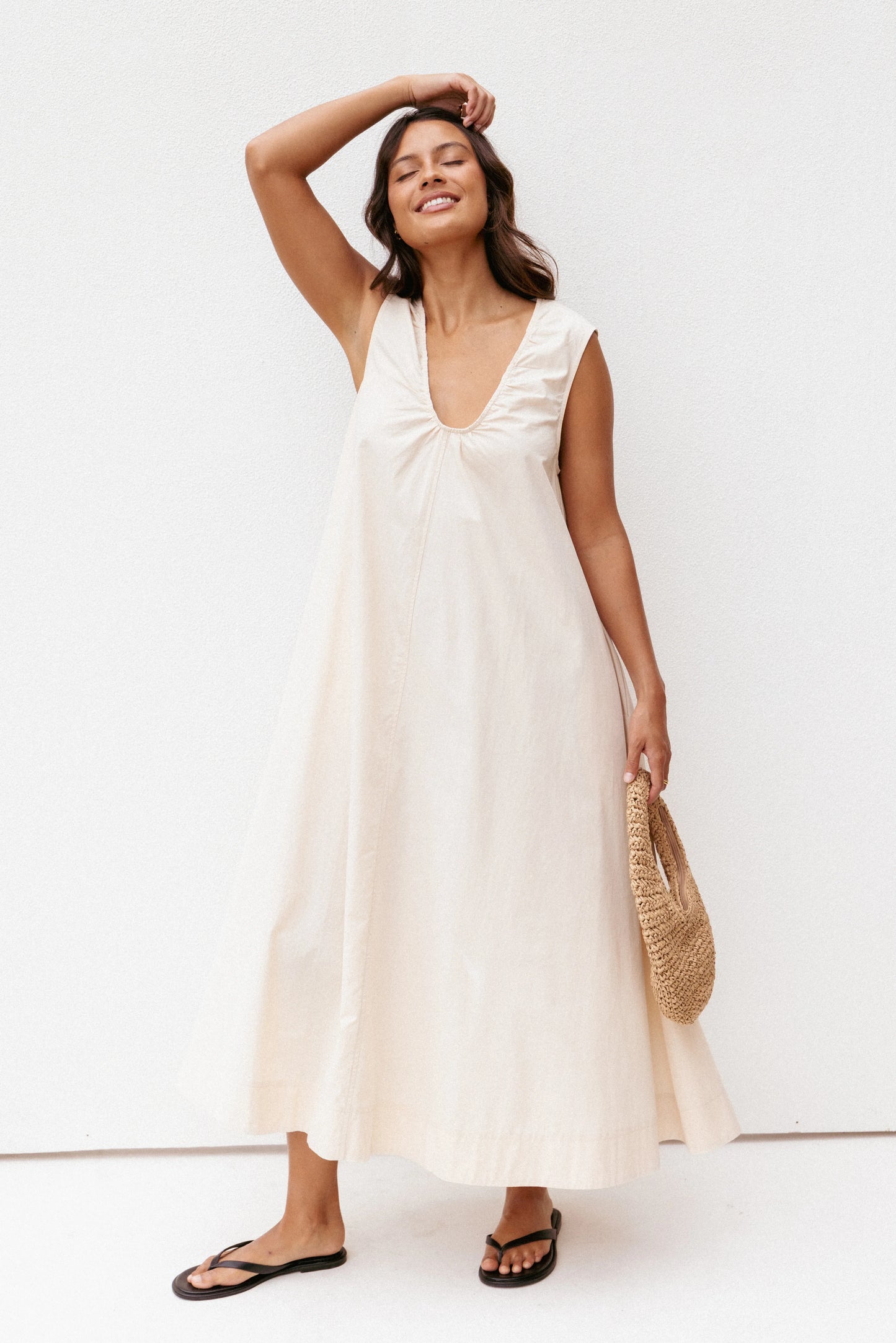 Laurita Maxi Dress Oatmeal