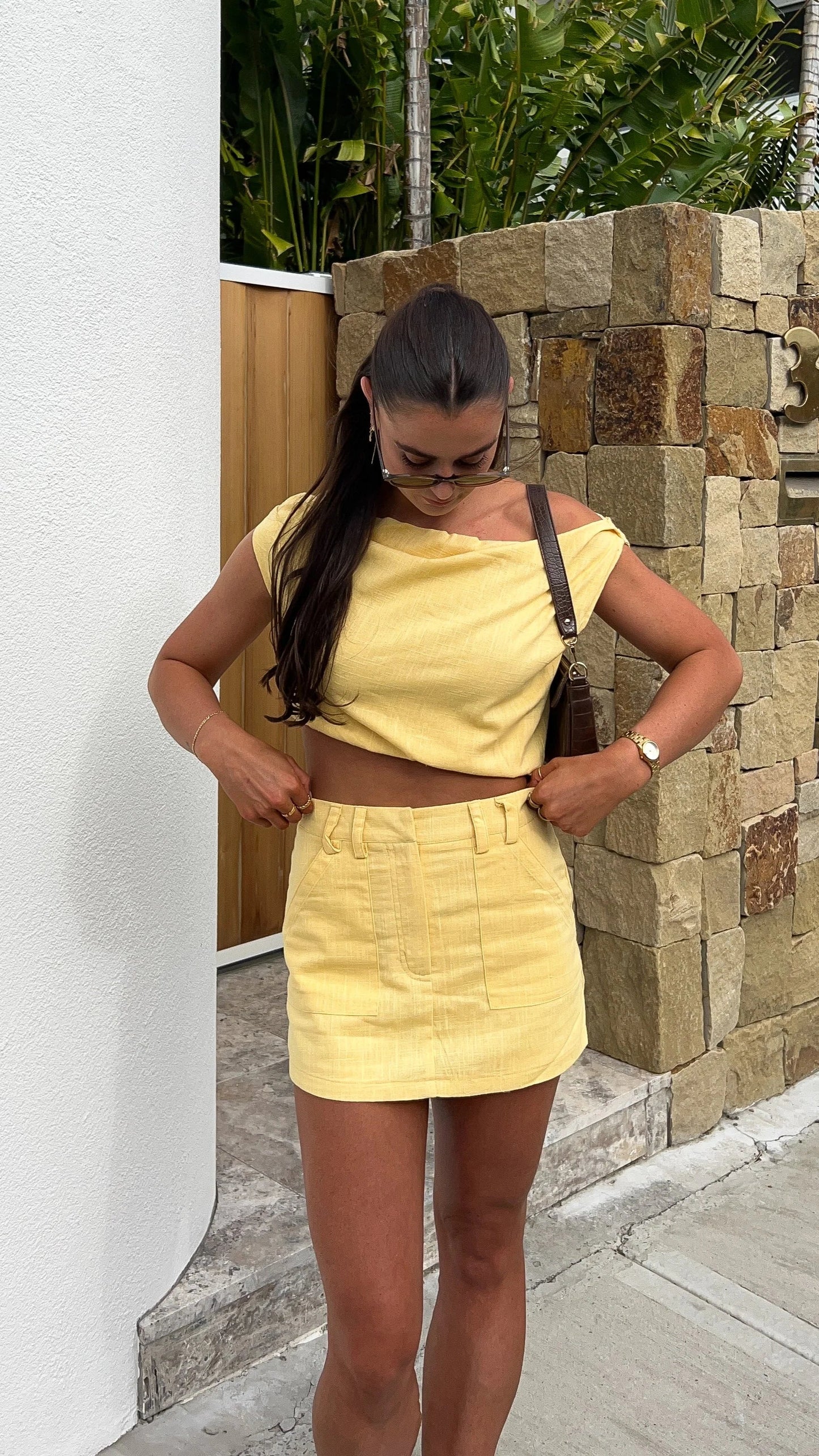 Charla Mini Skort Yellow