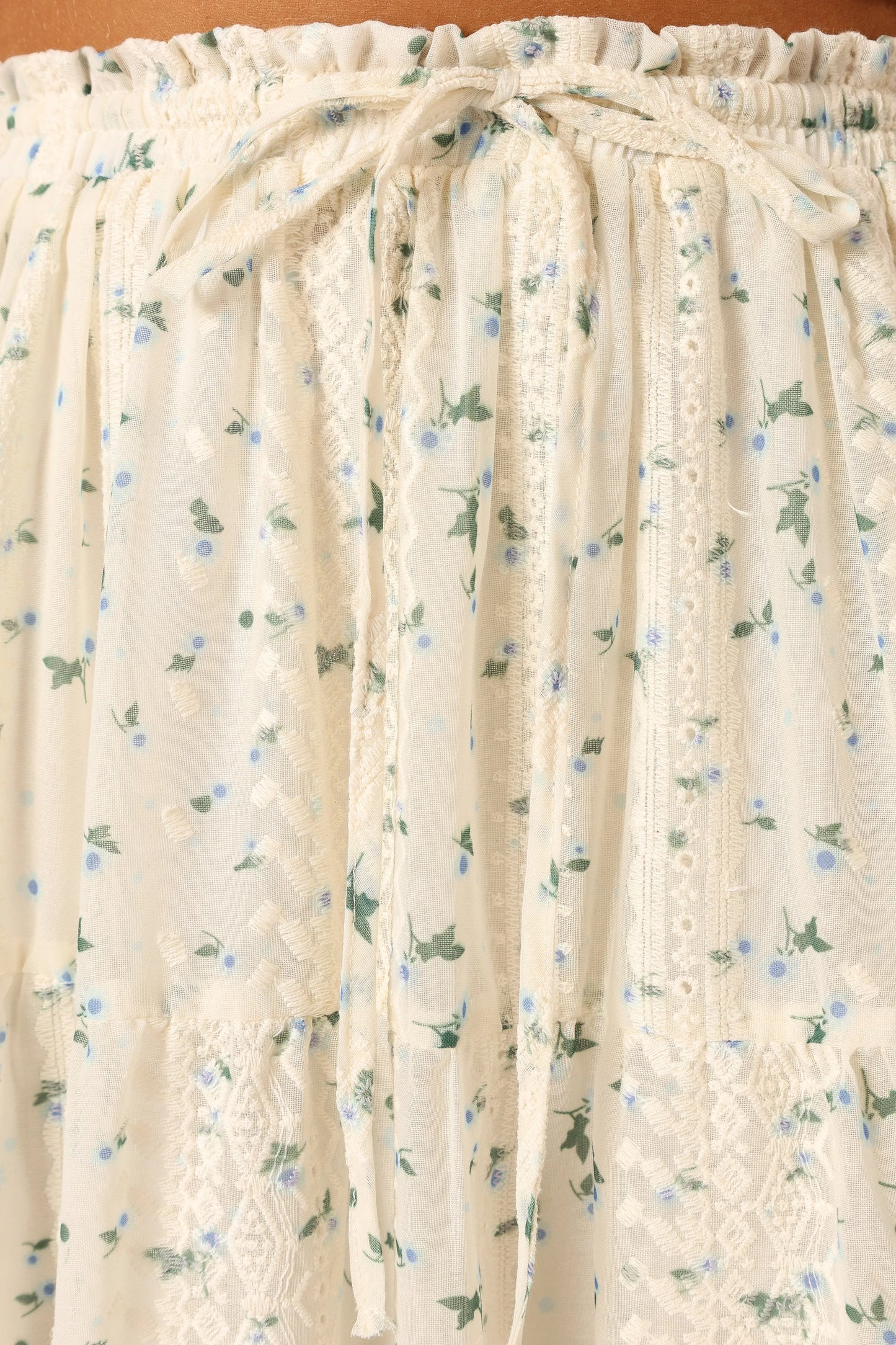 Amberlyn Maxi Skirt Blue Floral