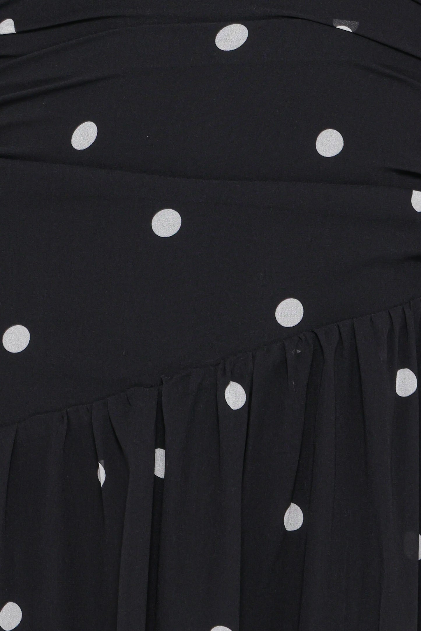 Levine Maxi Dress Black Polka Dot