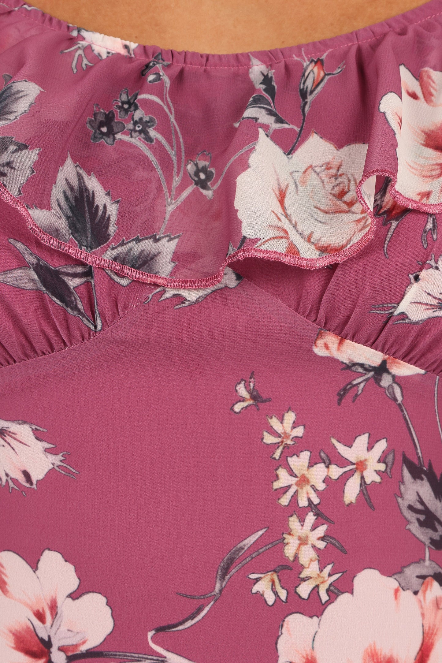Irelynn Maxi Dress Dark Rose Floral