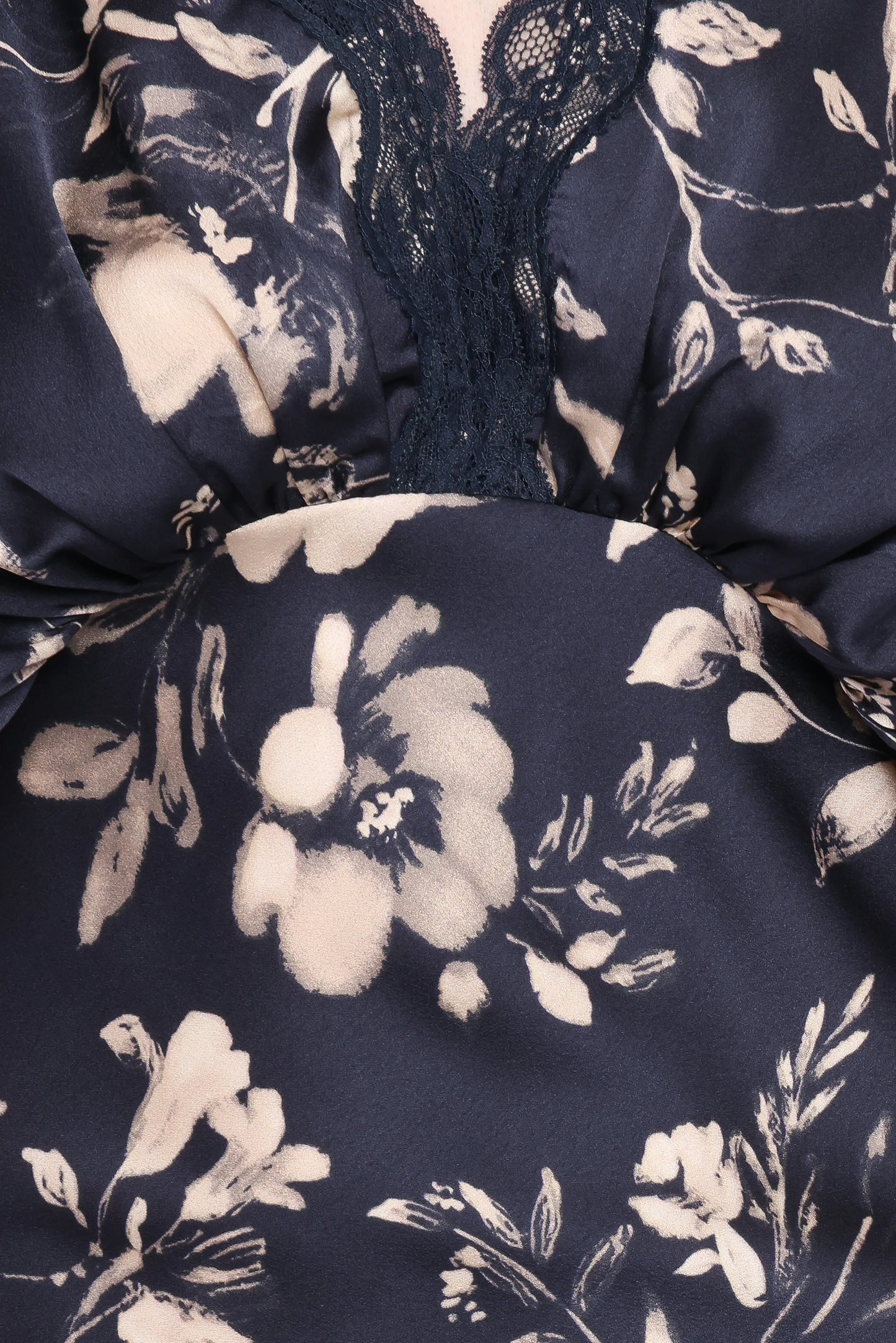 Laurent Midi Dress Navy Cream Floral