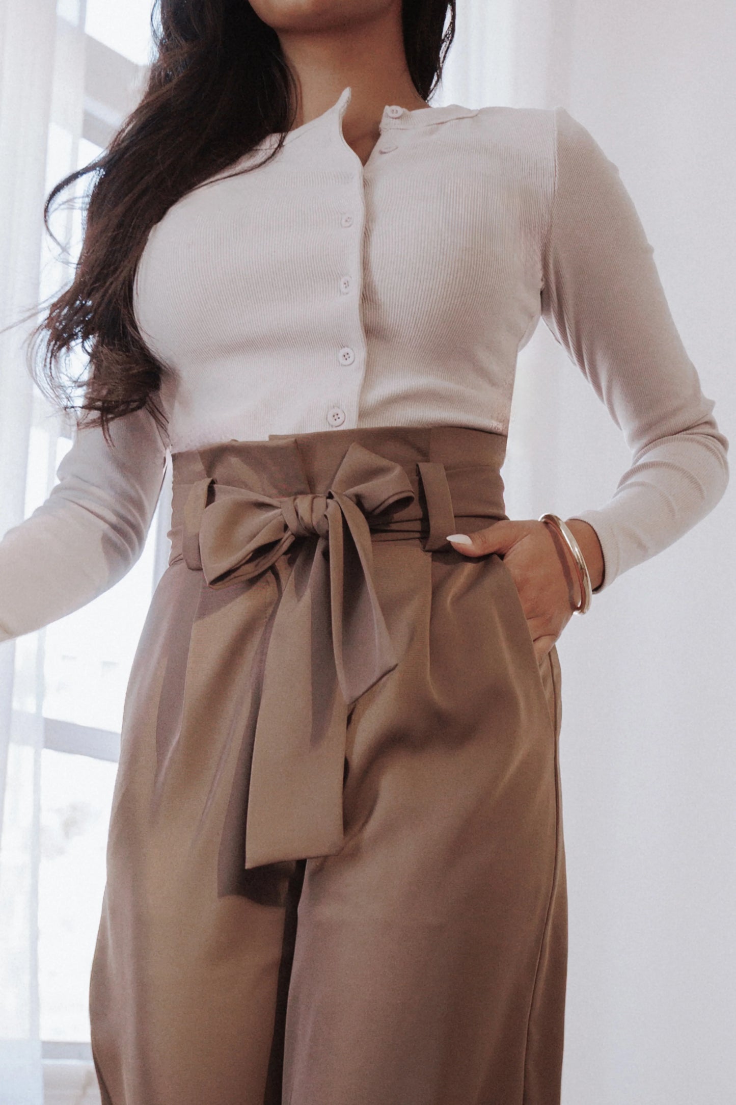 Cass Long Sleeve Top Grey