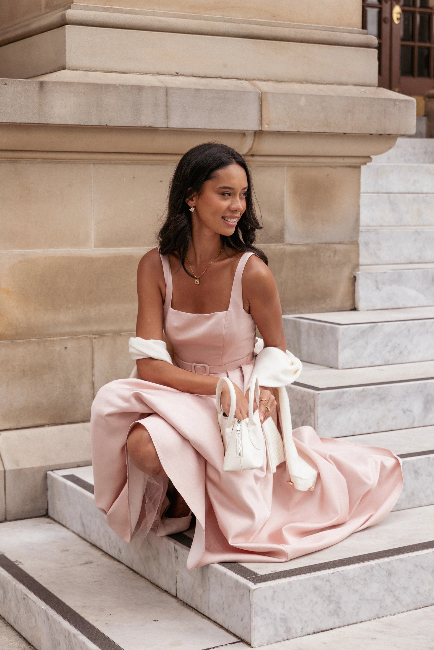 Augustine Midi Dress Dusty Pink