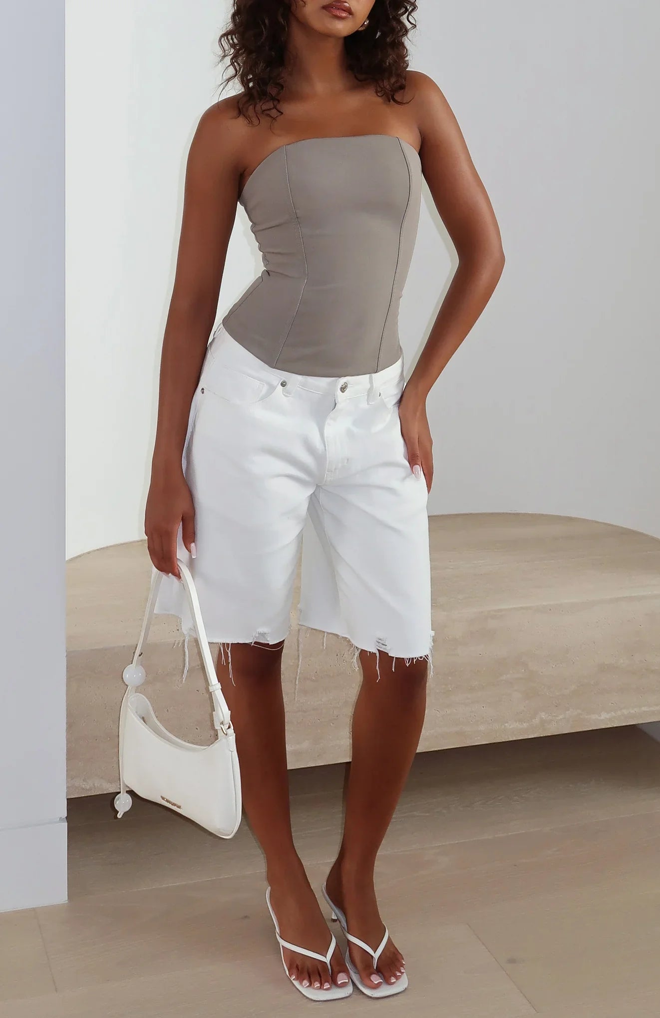 Bye Girl Strapless Bustier Taupe