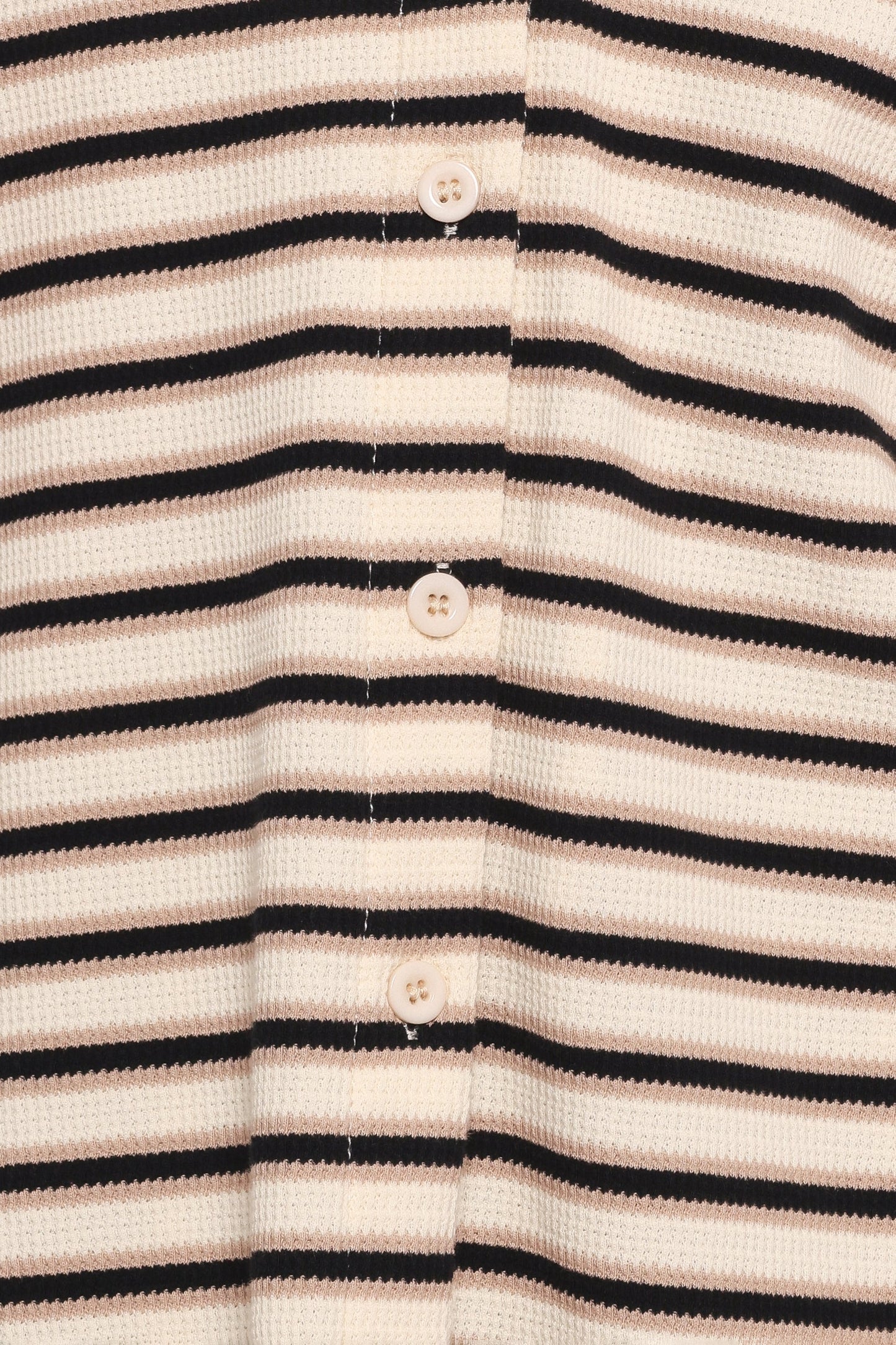 Alden Cotton Knit Set Beige Black Stripe