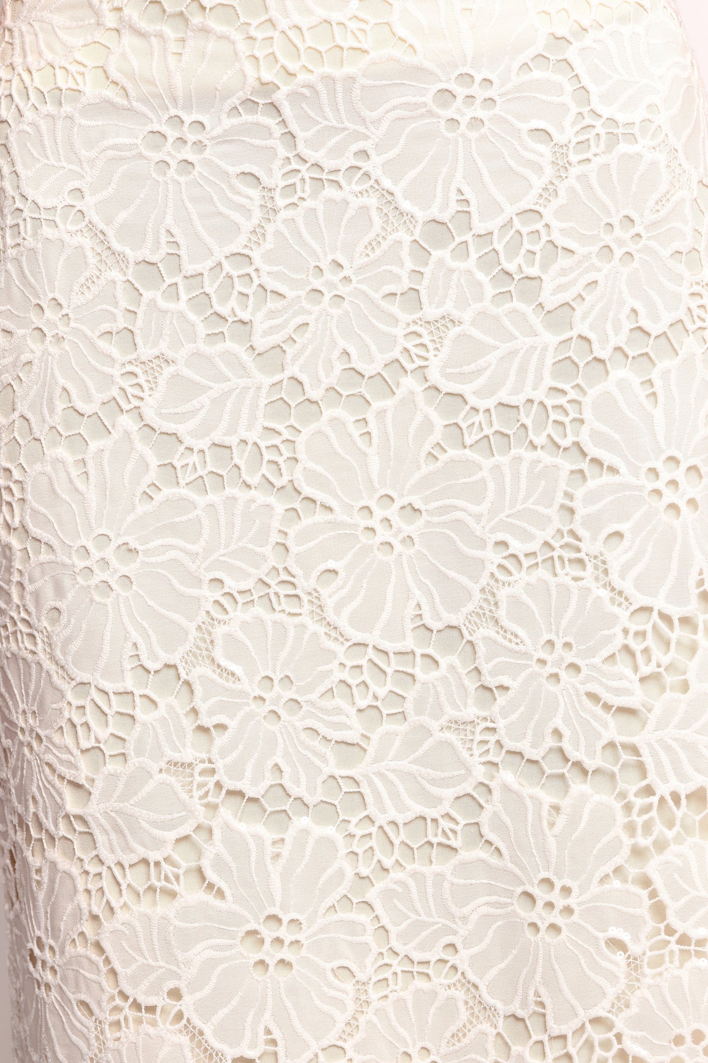 Mika Floral Lace Maxi Skirt White