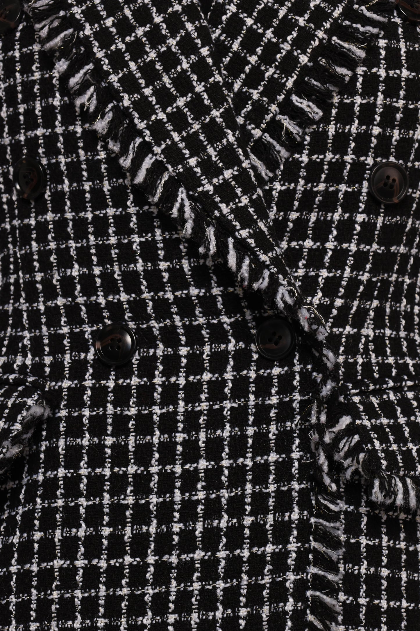 Rocco Hem Blazer Black White
